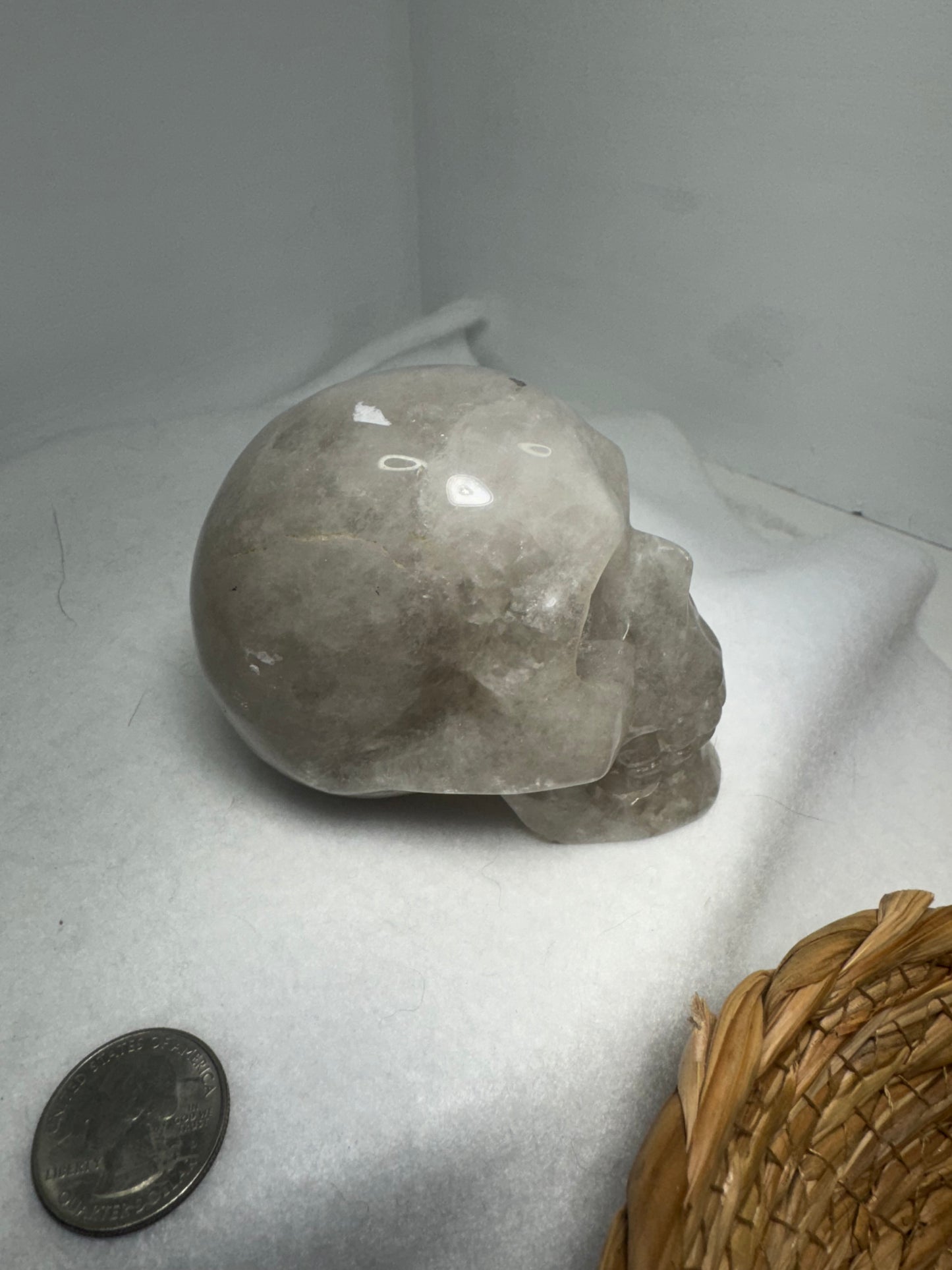 CLEAR QUARTZ SKULL- healing, spirituality, enlightenment