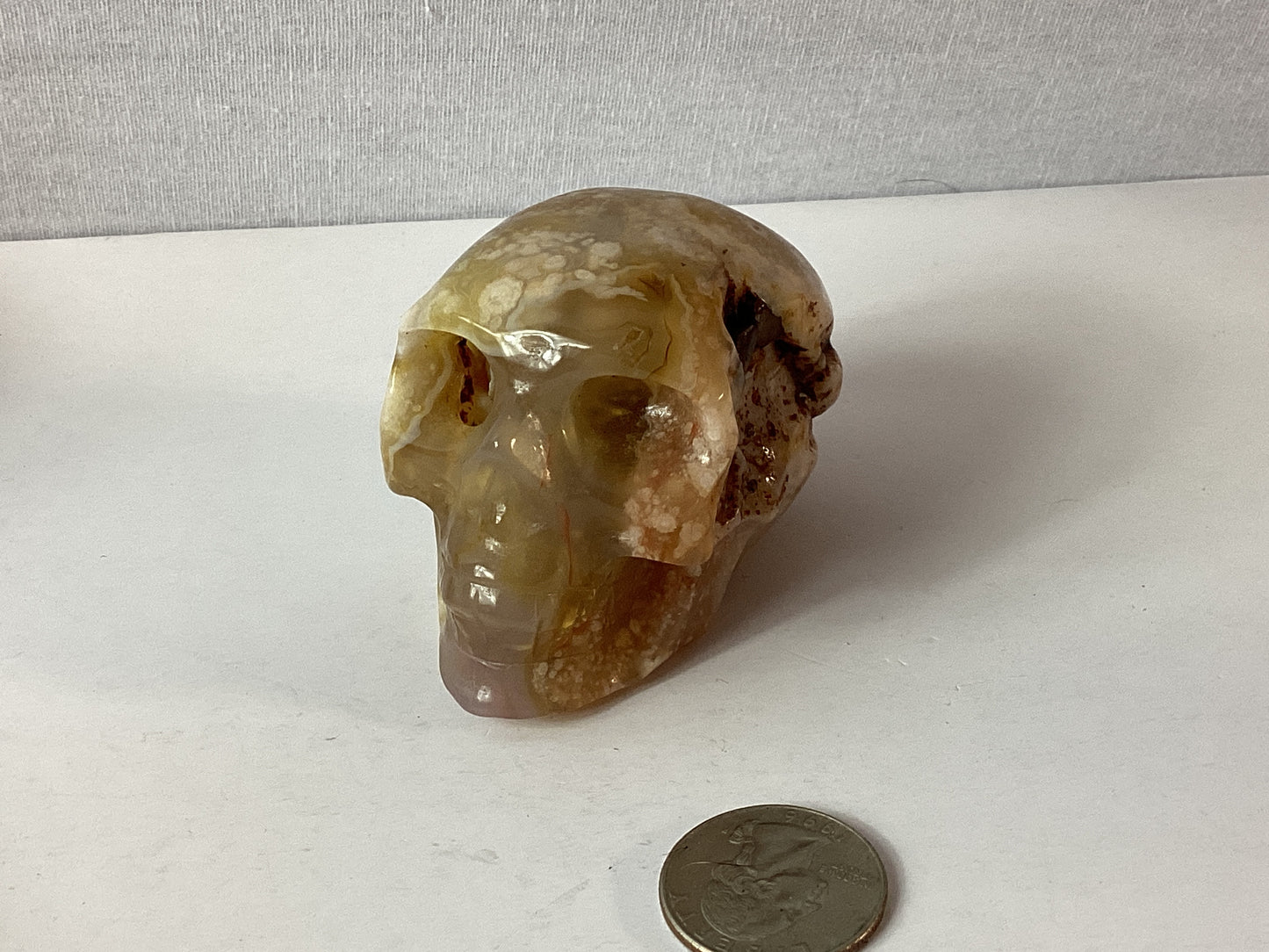 FLOWER AGATE SKULL-growth, manifestation, transformation