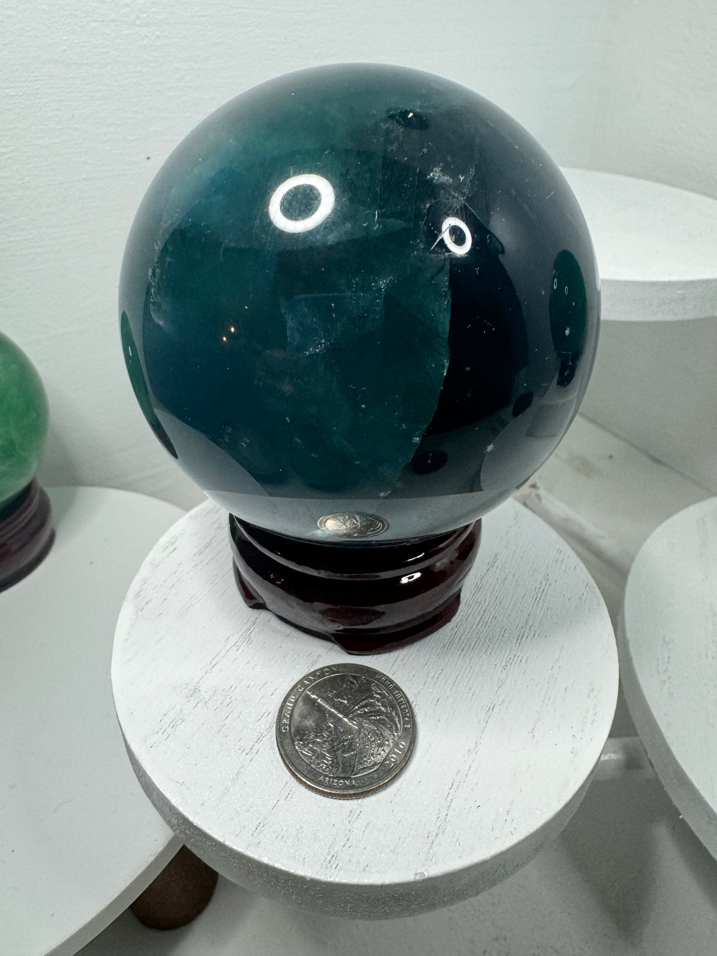 FLUORITE SPHERE-clarity, focus, spiritual expansion