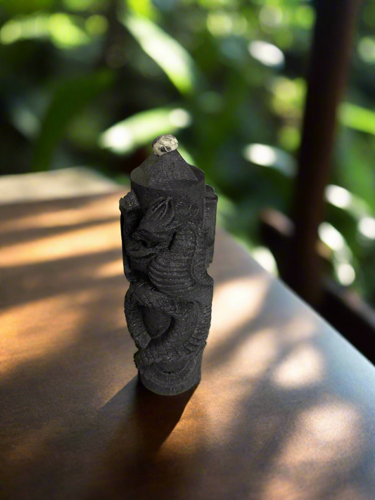 SHUNGITE DRAGON TOWER- Protection, Strength, Transformation