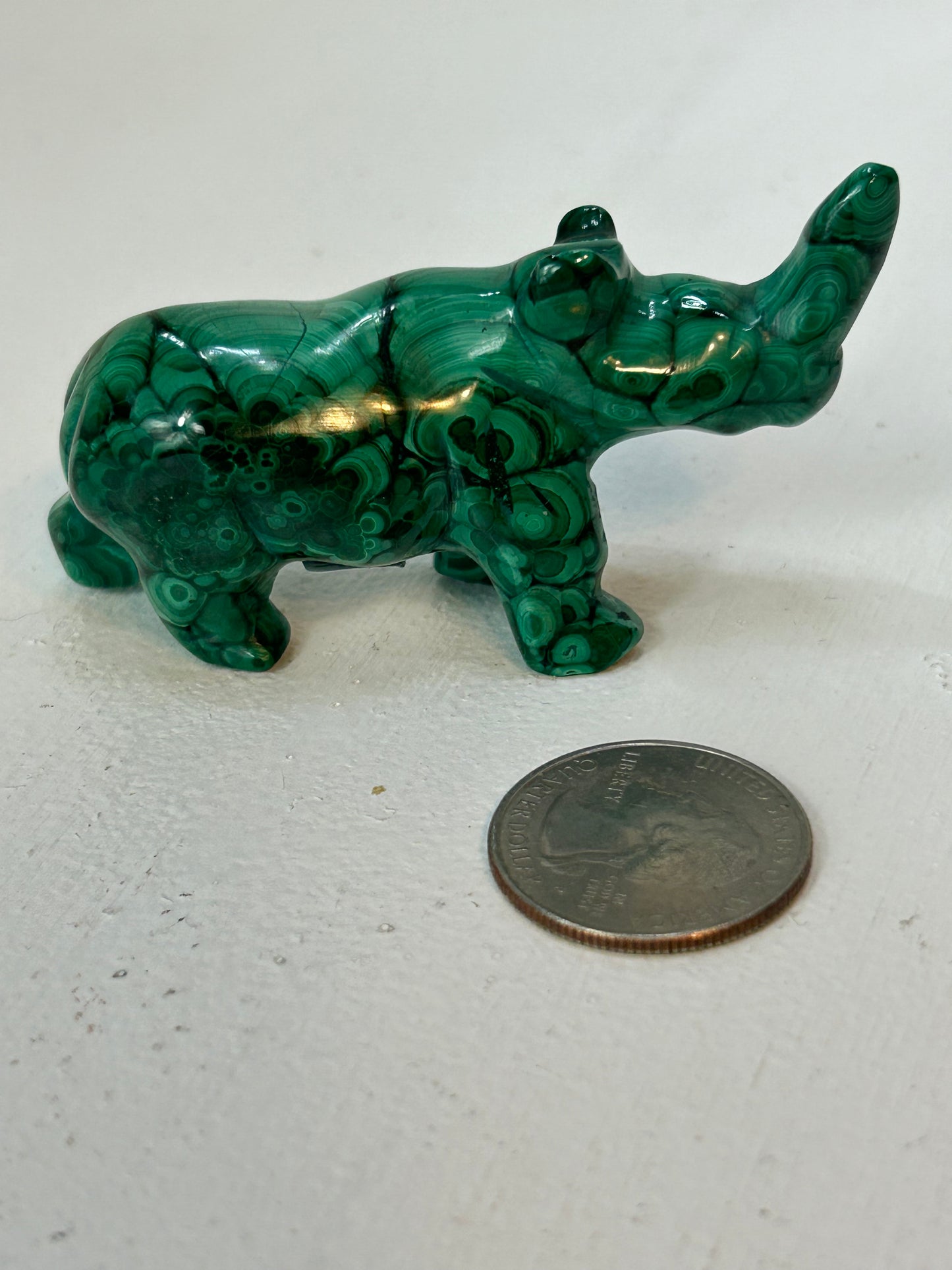MALACHITE RHINO-Strength, Protection, Determination