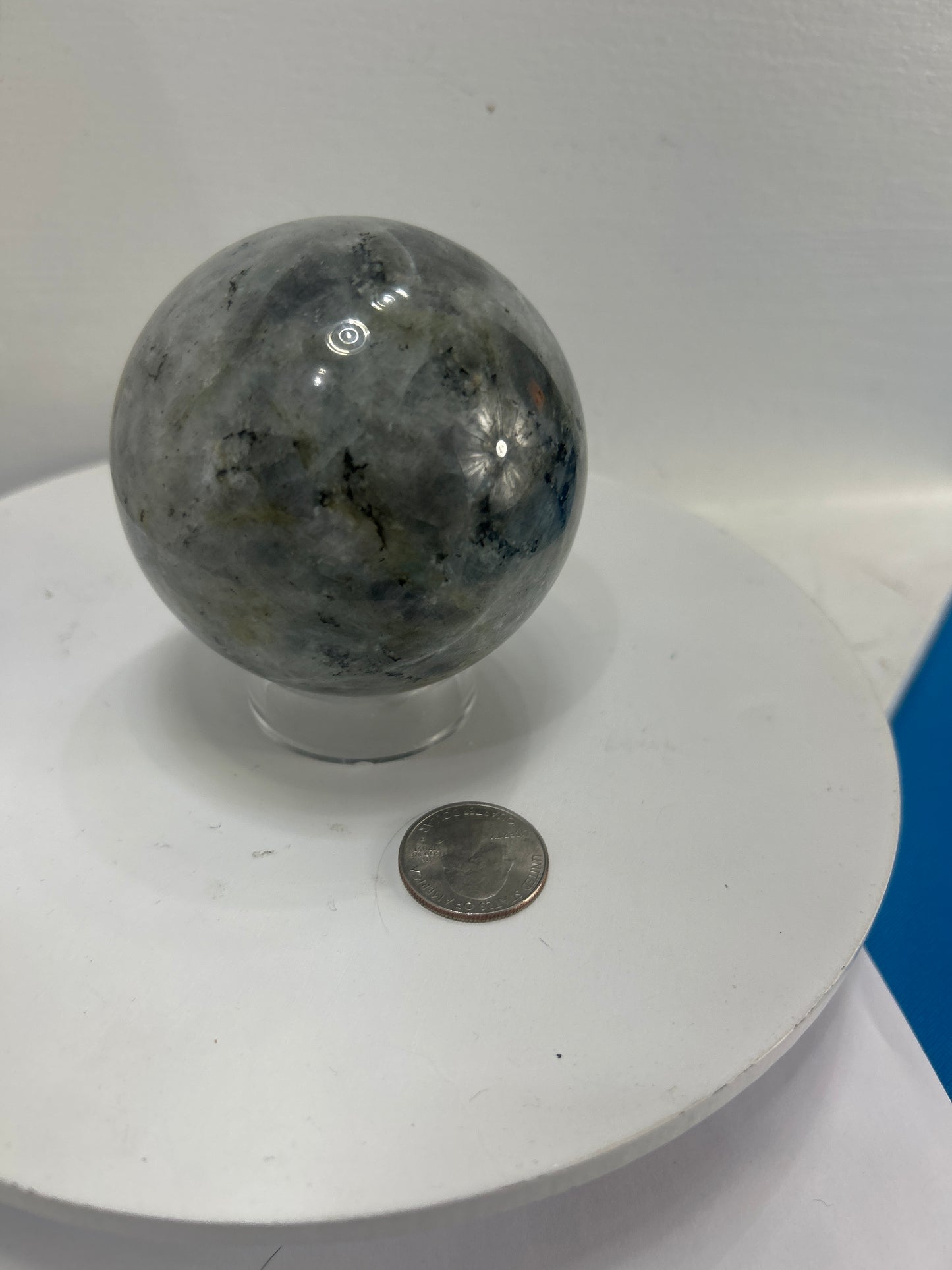 LABRADORITE SPHERE-intuition, protection, and spiritual awakening