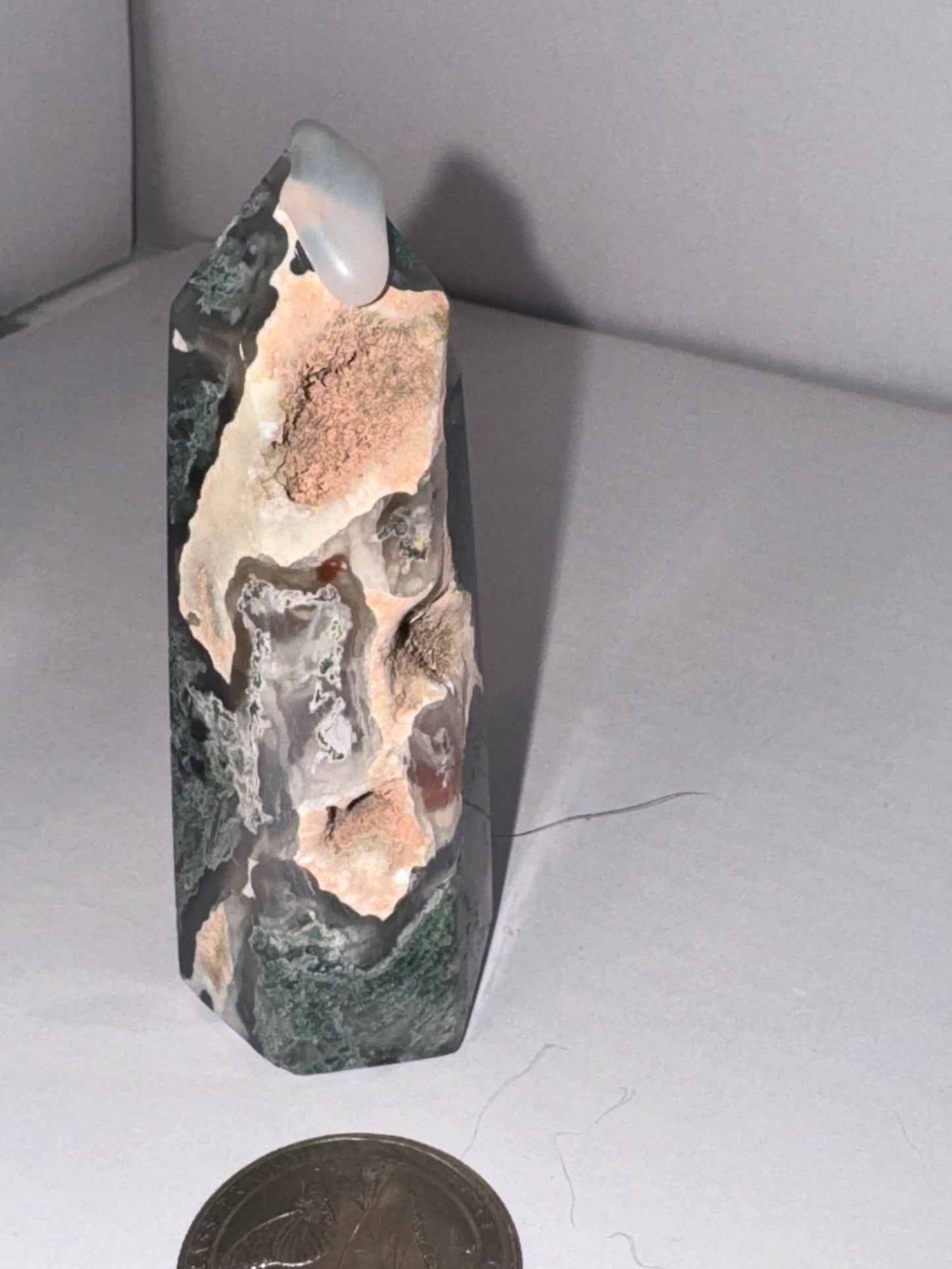 MOSS AGATE TOWER towers-abundance, growth, emotional healing