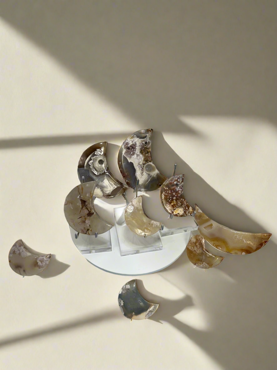 FLOWER AGATE MOON-growth, manifestation, personal transformation