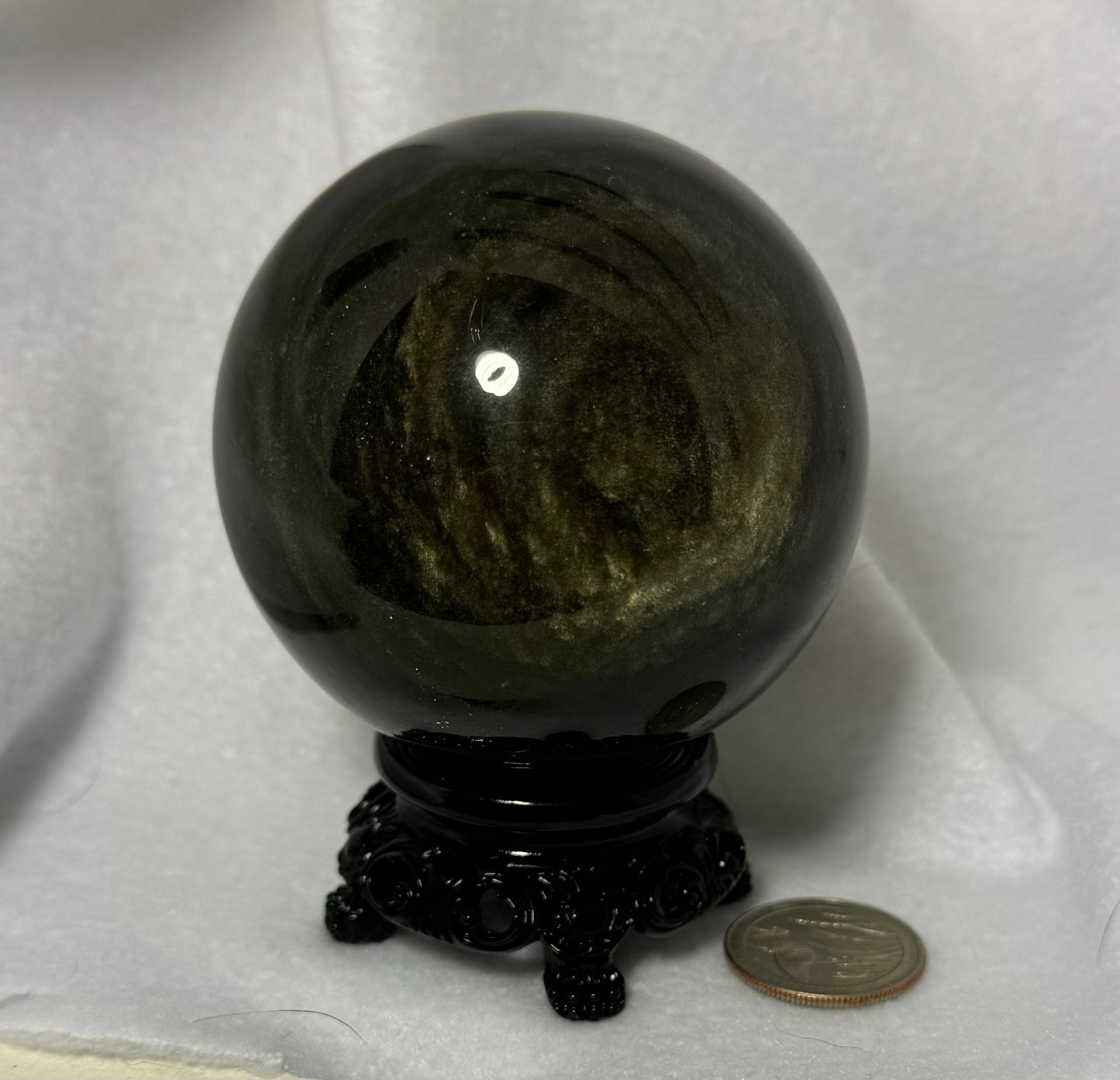OBSIDIAN SPHERE- growth, protection, transformation