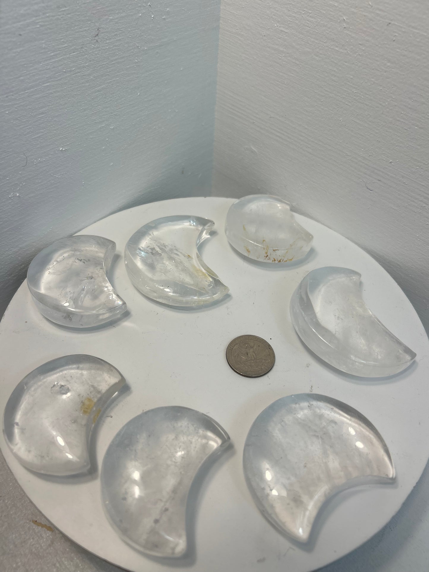 CLEAR QUARTZ MOON-Clarity, Amplification, Intuition