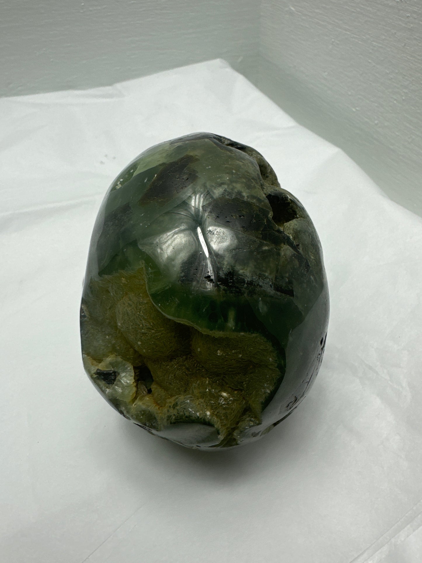 PREHNITE SKULL-Healing, Protection, Inner Peace