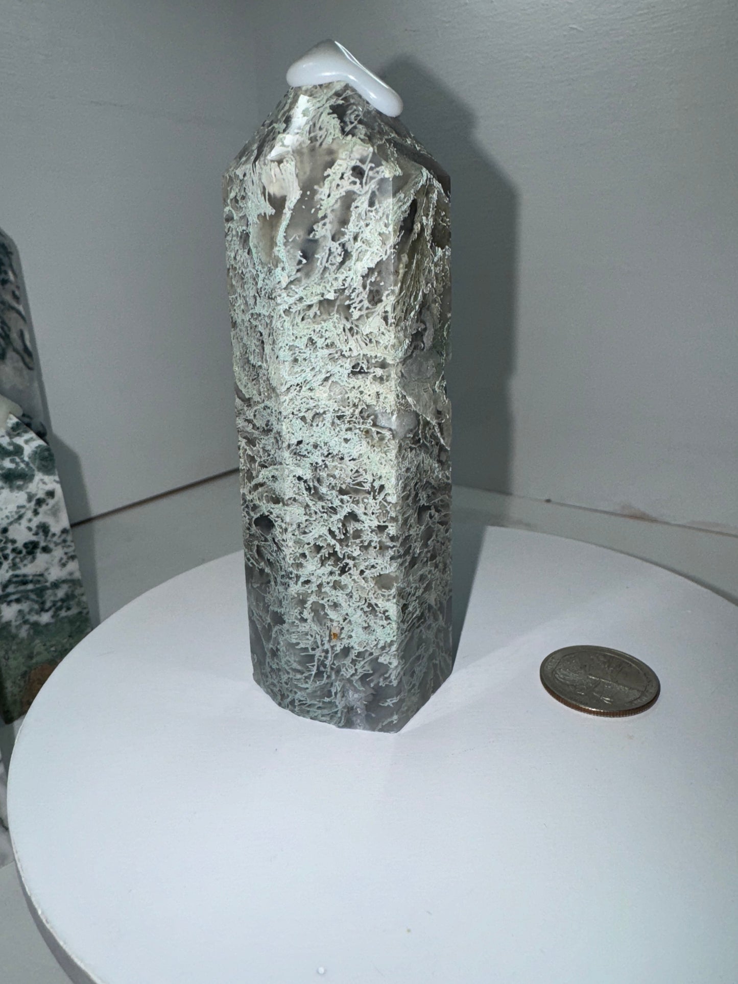 MOSS AGATE TOWER towers-abundance, growth, emotional healing