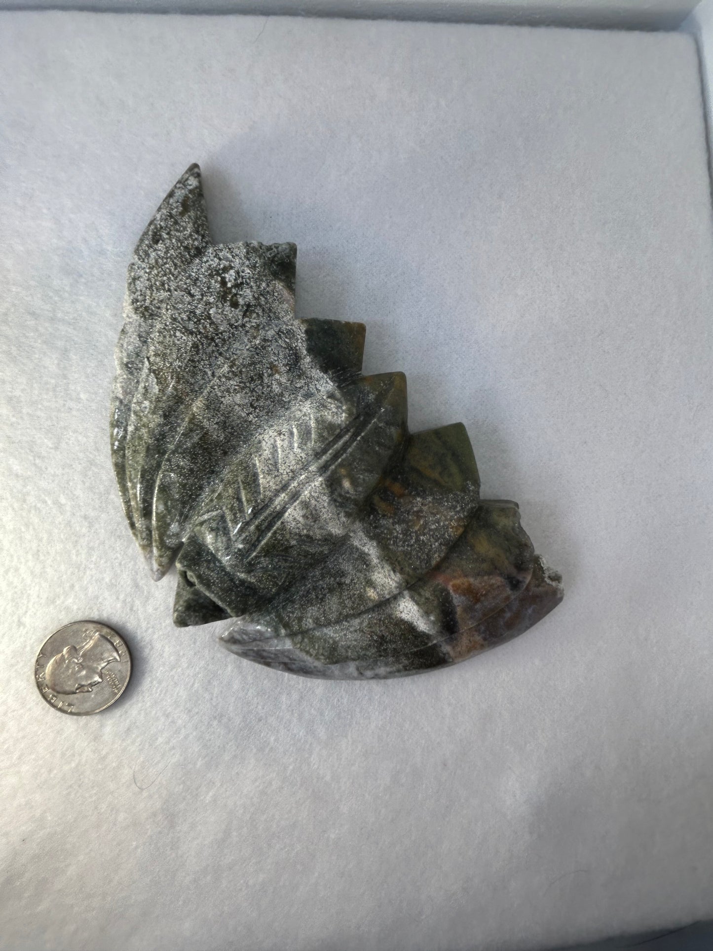 OCEAN JASPER BAT carving-inner peace, emotional healing, spiritual renewal
