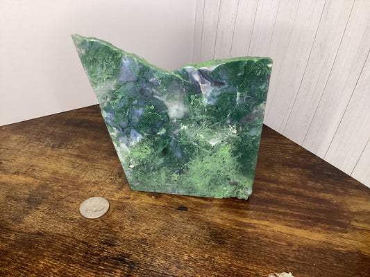 Moss agate slab 428g