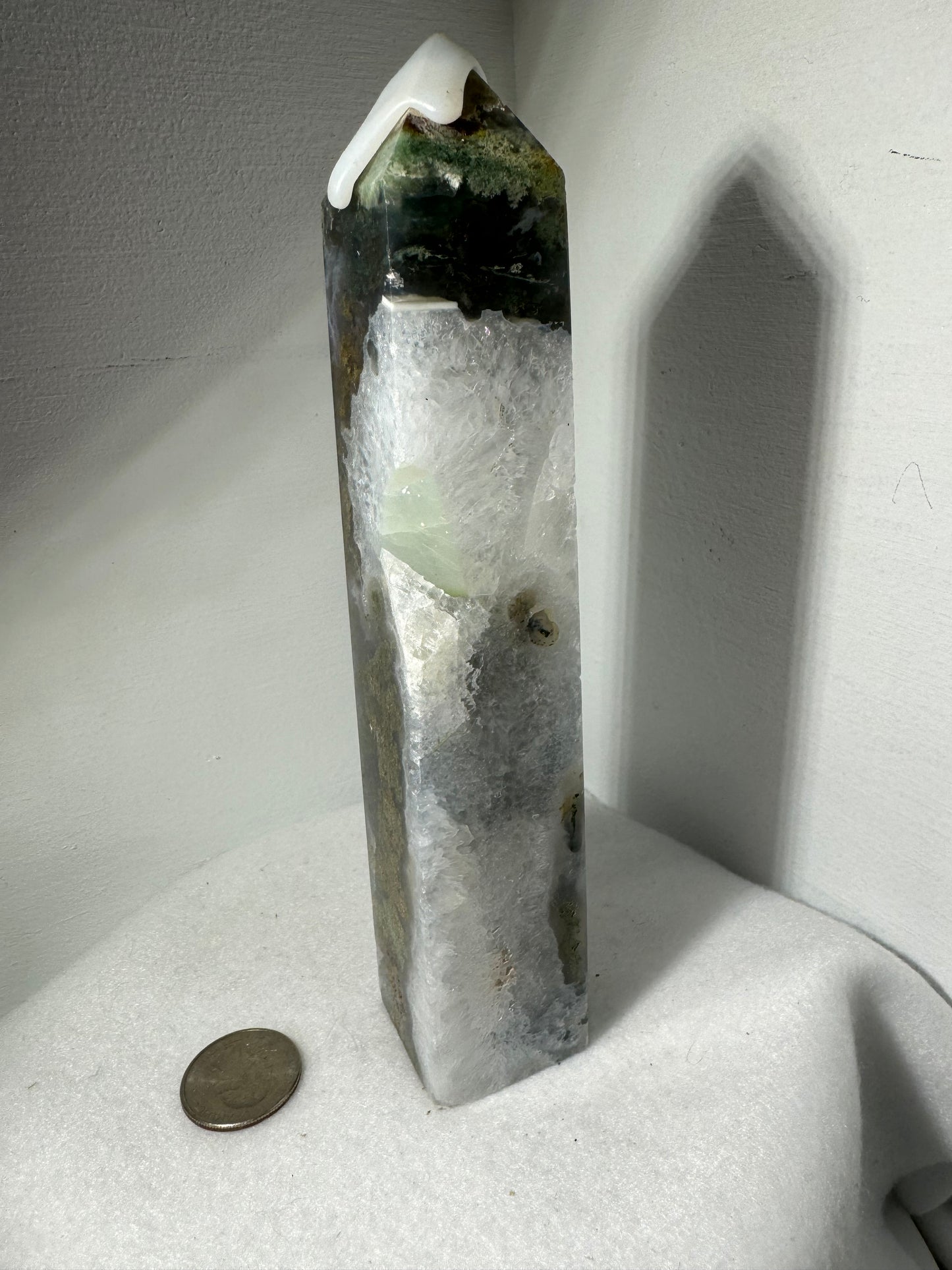 MOSS AGATE TOWER towers-abundance, growth, emotional healing