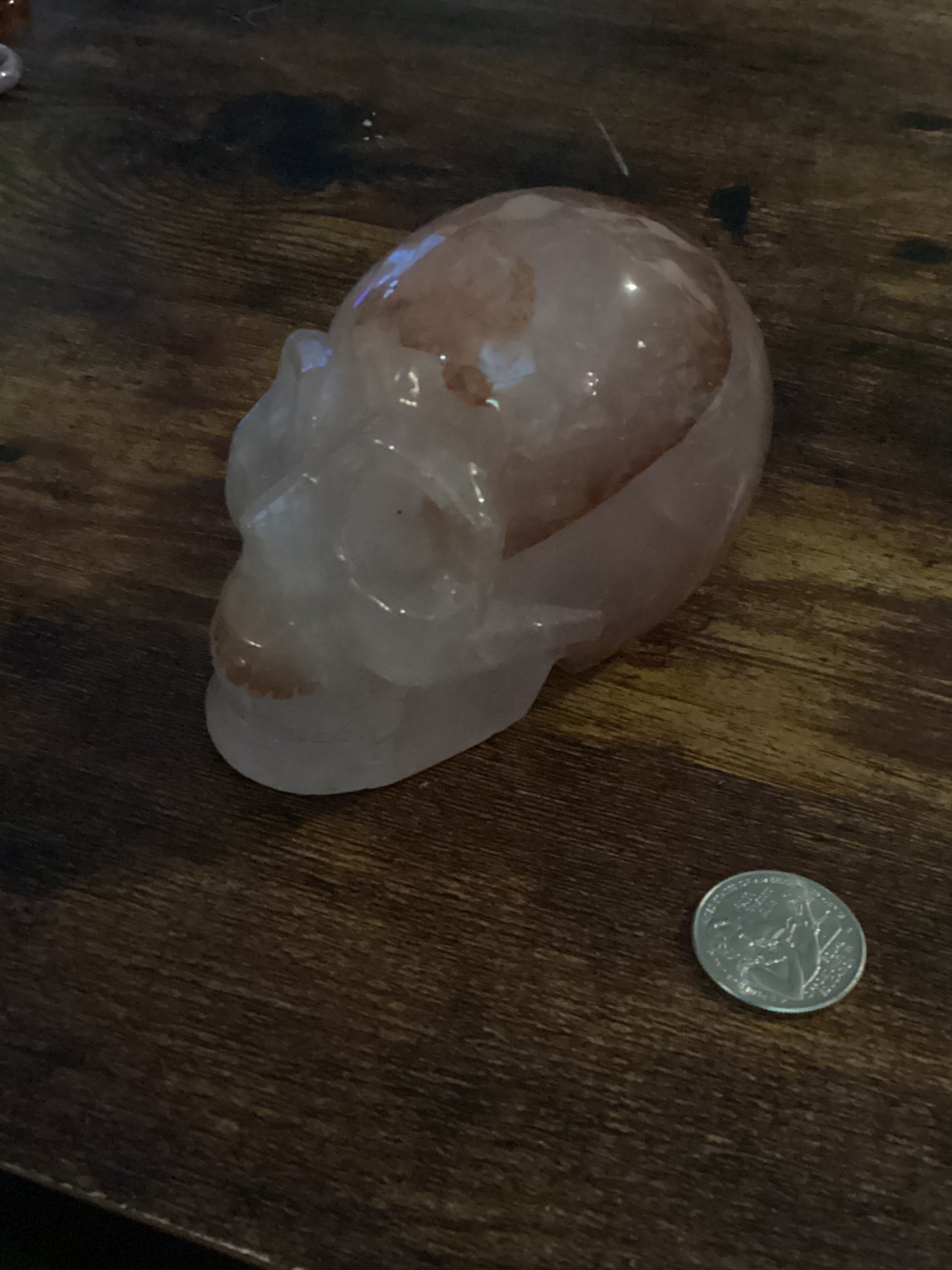FIRE QUARTZ SKULL