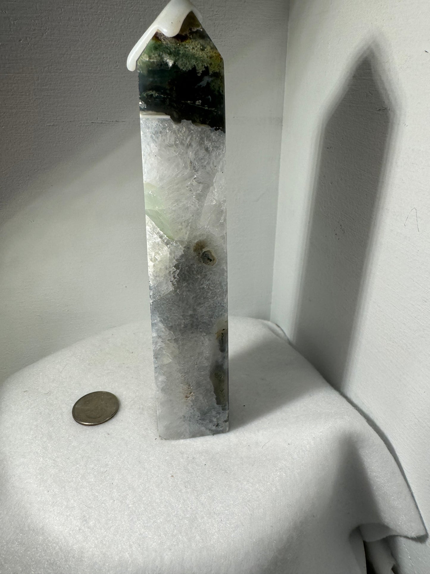 MOSS AGATE TOWER towers-abundance, growth, emotional healing