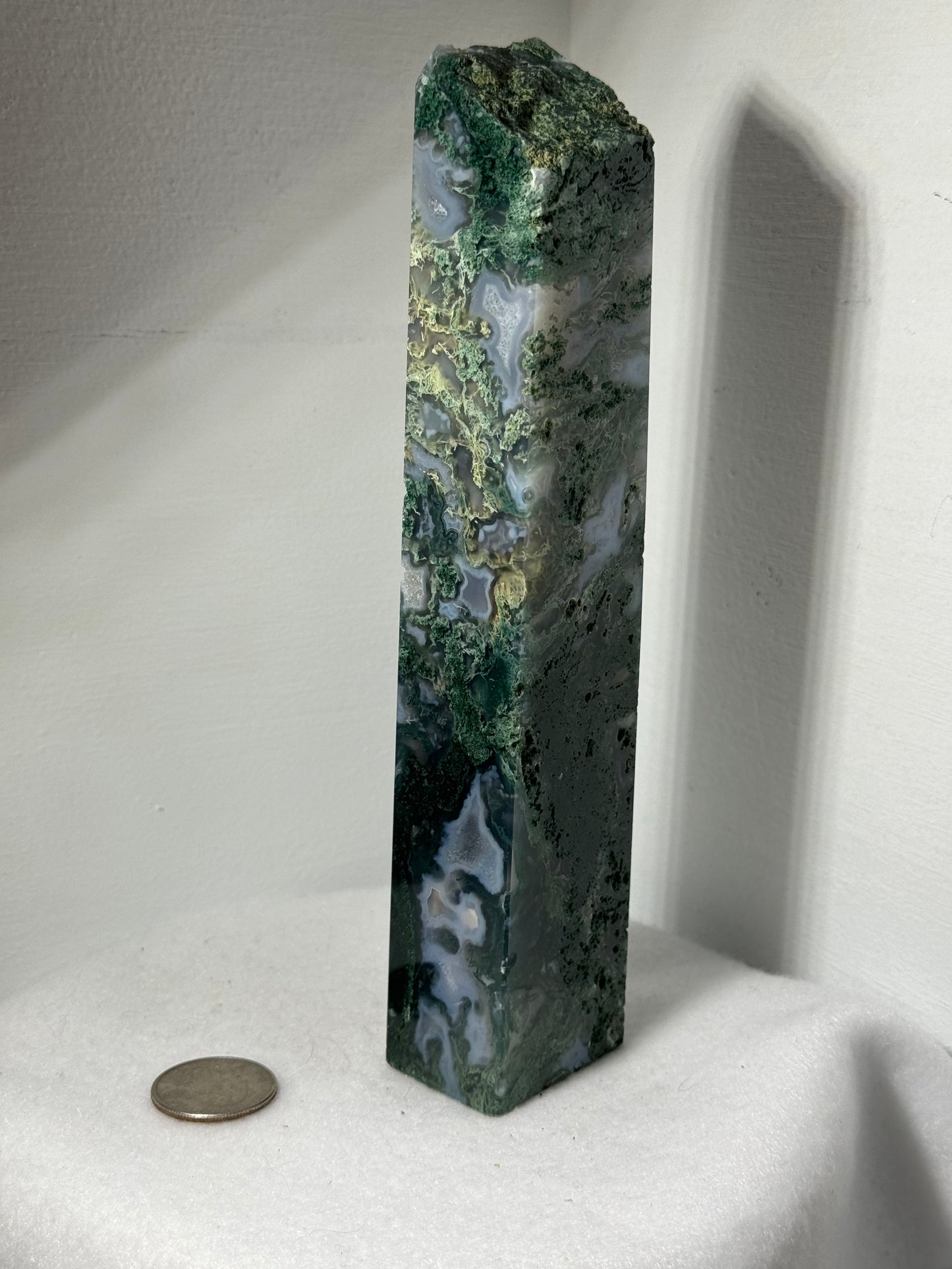 MOSS AGATE TOWER towers-abundance, growth, emotional healing