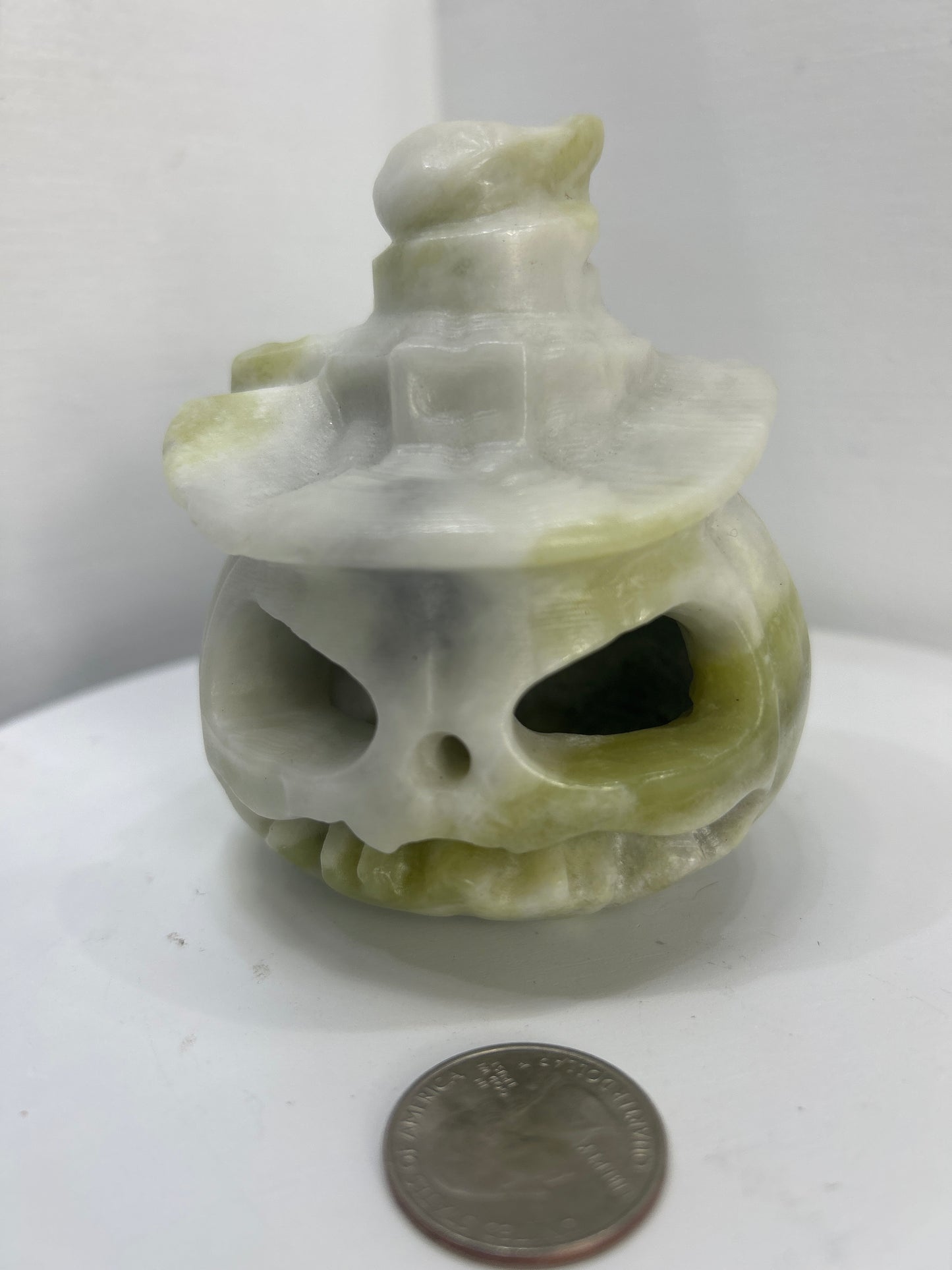 GREEN JADE JACK SKULL-Transformation, Protection, Wisdom
