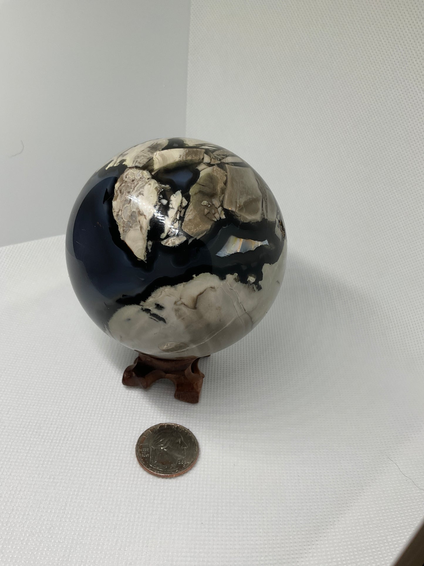 VOLCANO AGATE SPHERE-strength, transformation, grounding