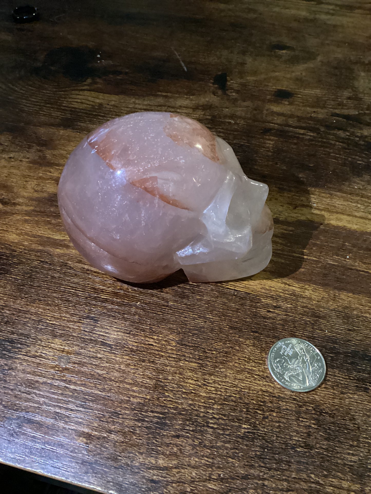 FIRE QUARTZ SKULL