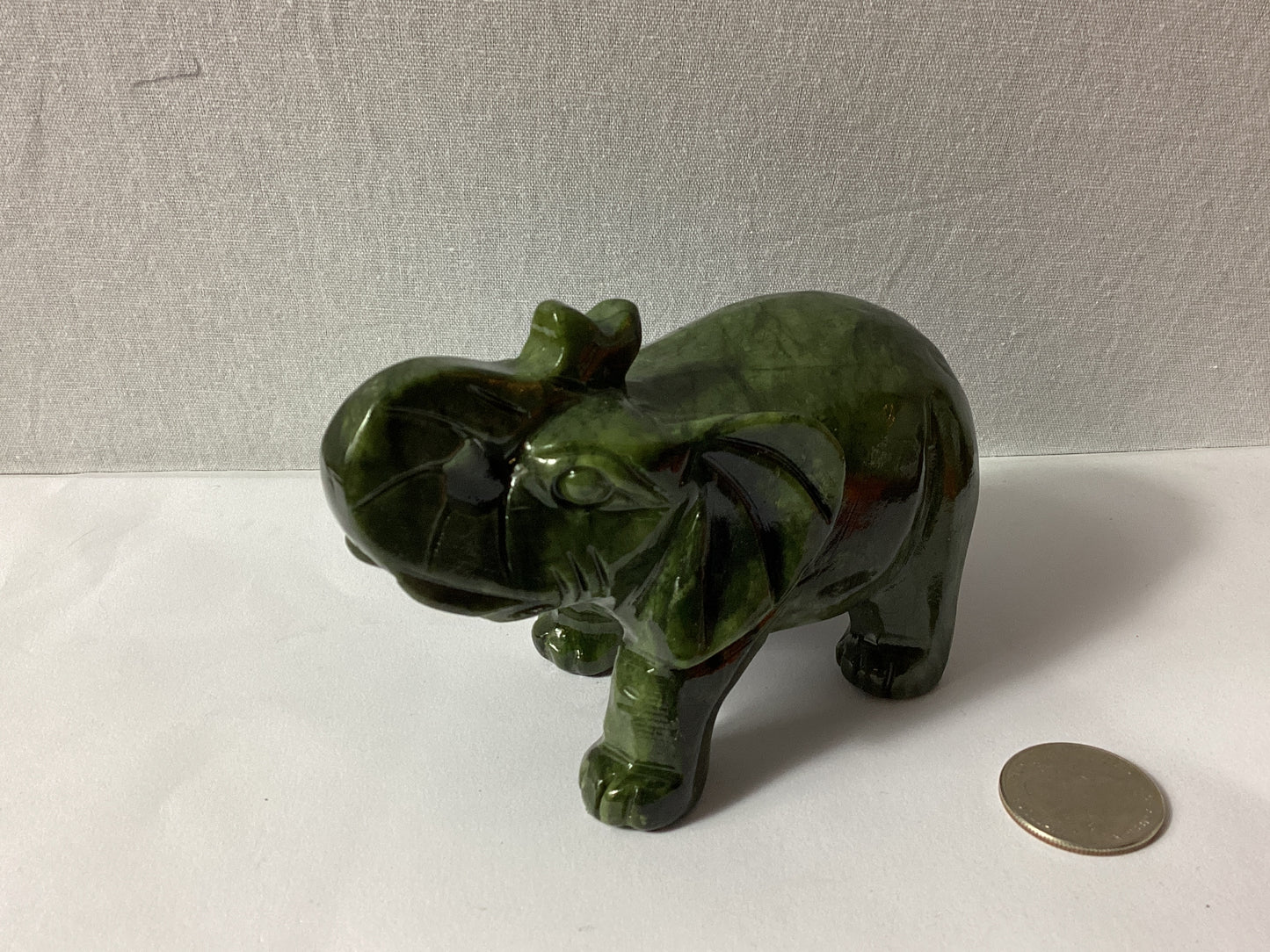 GREEN JADE ELEPHANT-Wisdom, Strength, Prosperity