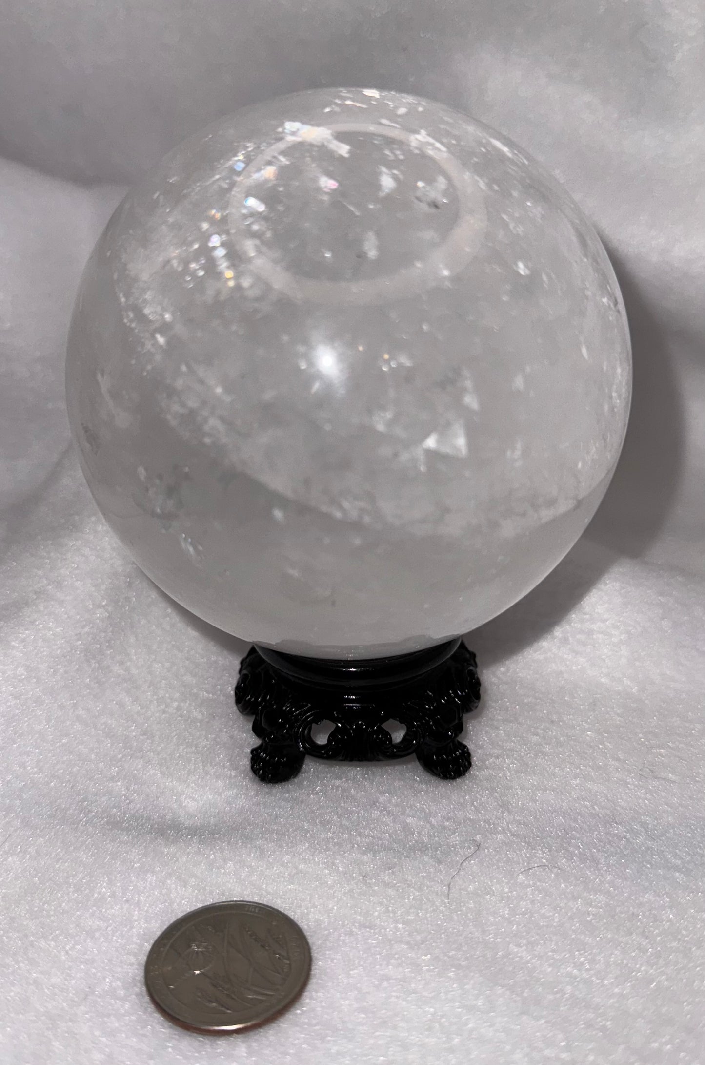 CLEAR QUARTZ SPHERE -healing, spirituality, enlightenment