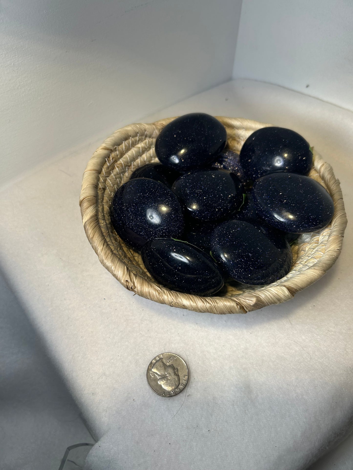 BLUE SANDSTONE PALM STONE- motivation, calm, healing