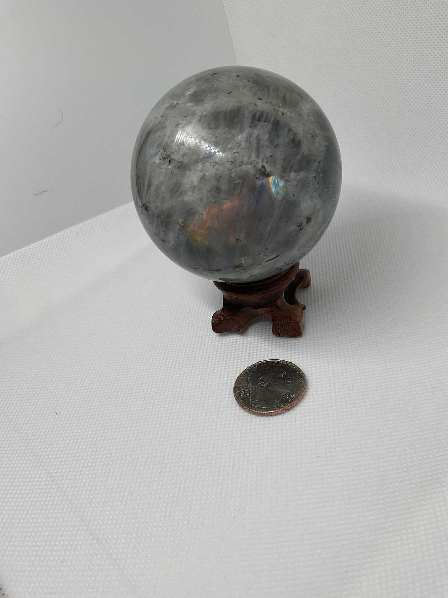 LABRADORITE SPHERE-intuition, protection, and spiritual awakening