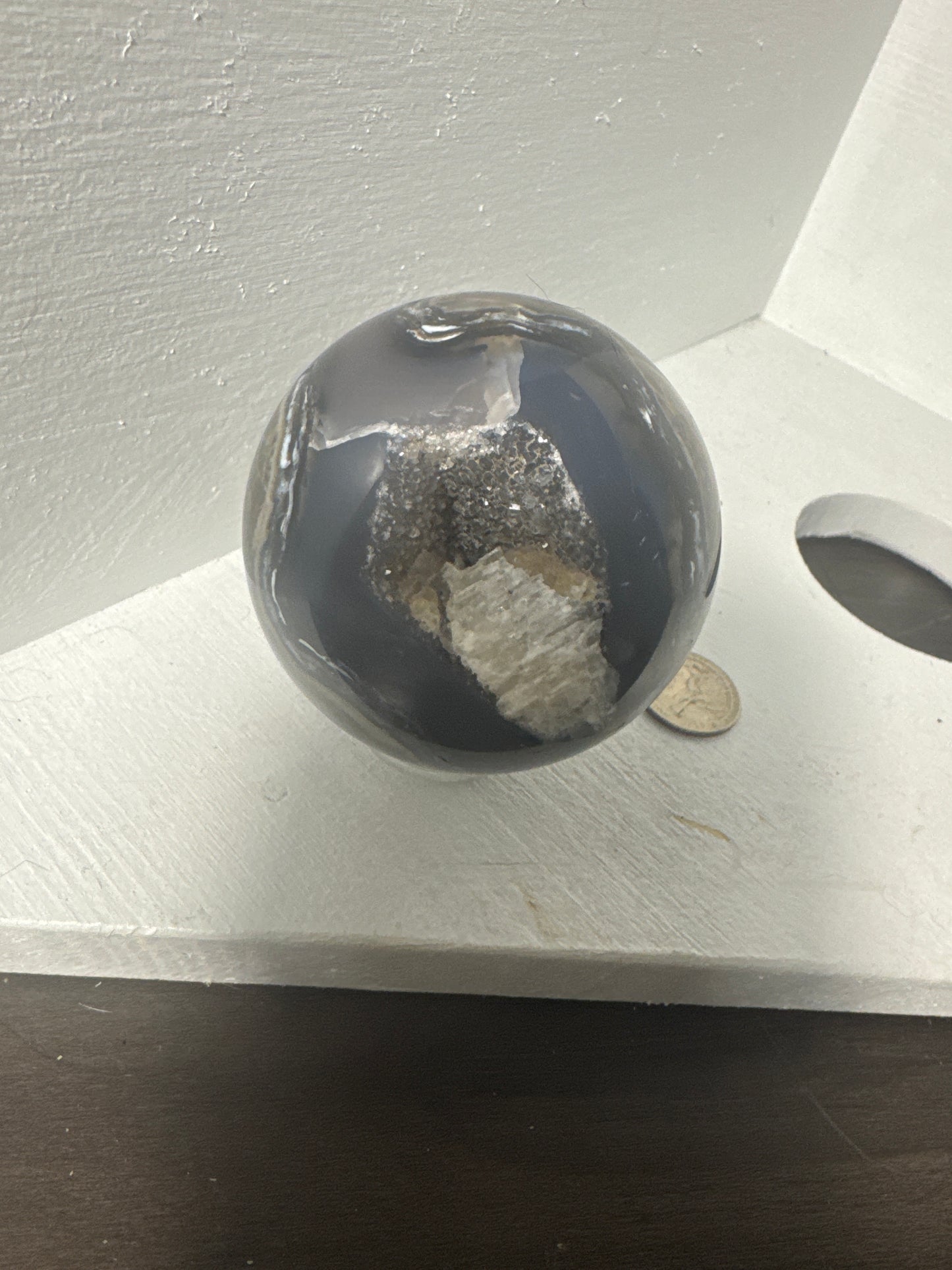 VOLCANO AGATE SPHERE-strength, transformation, grounding