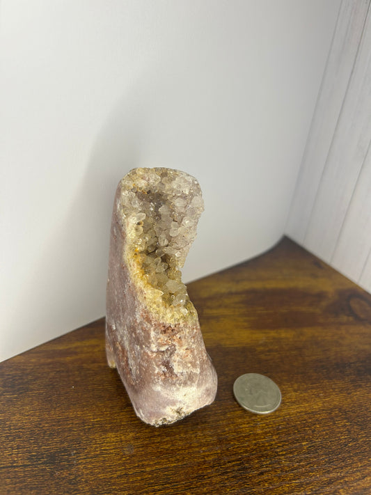 Pink amethyst free form 362g