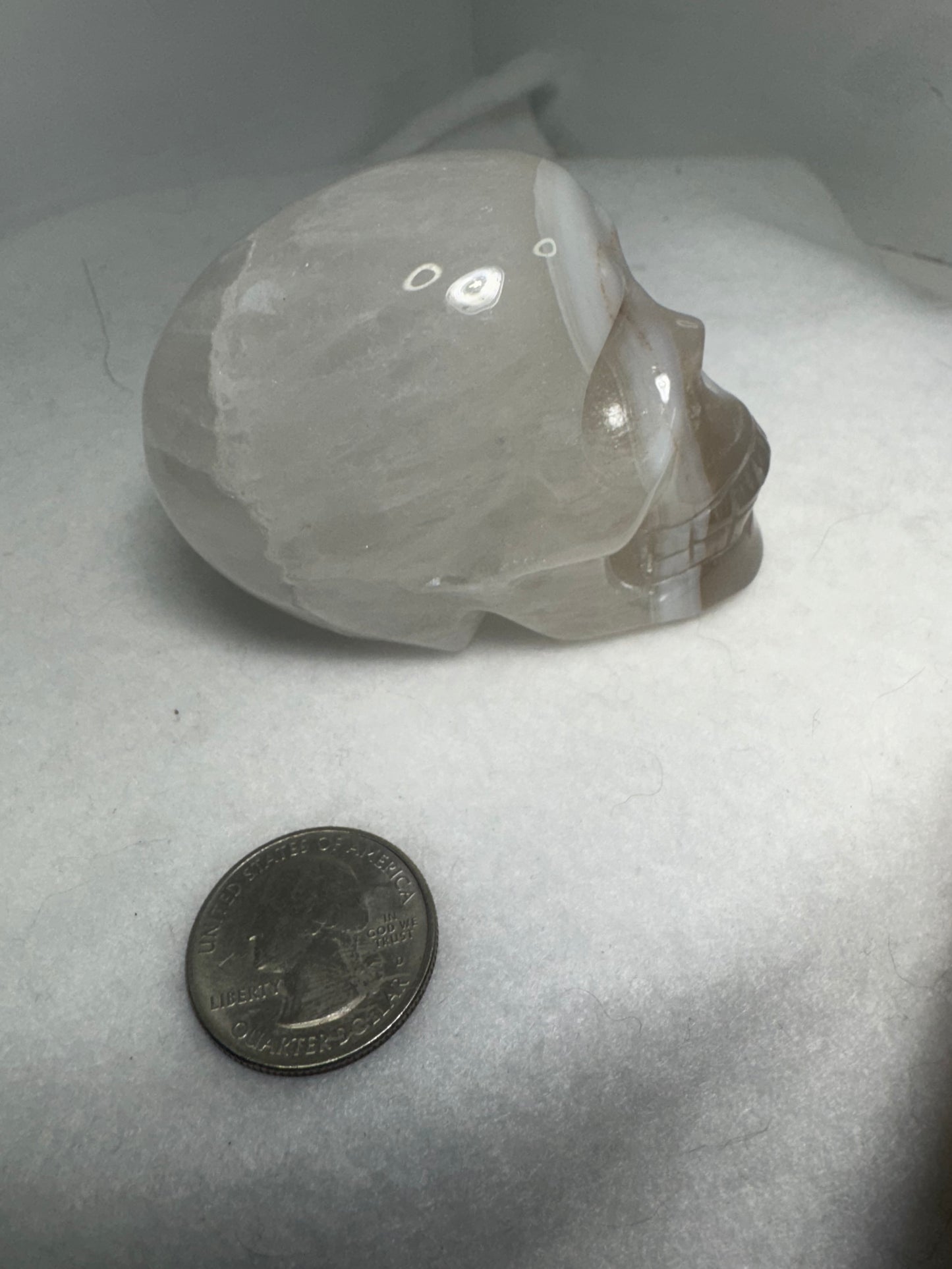 CLEAR QUARTZ SKULL- healing, spirituality, enlightenment
