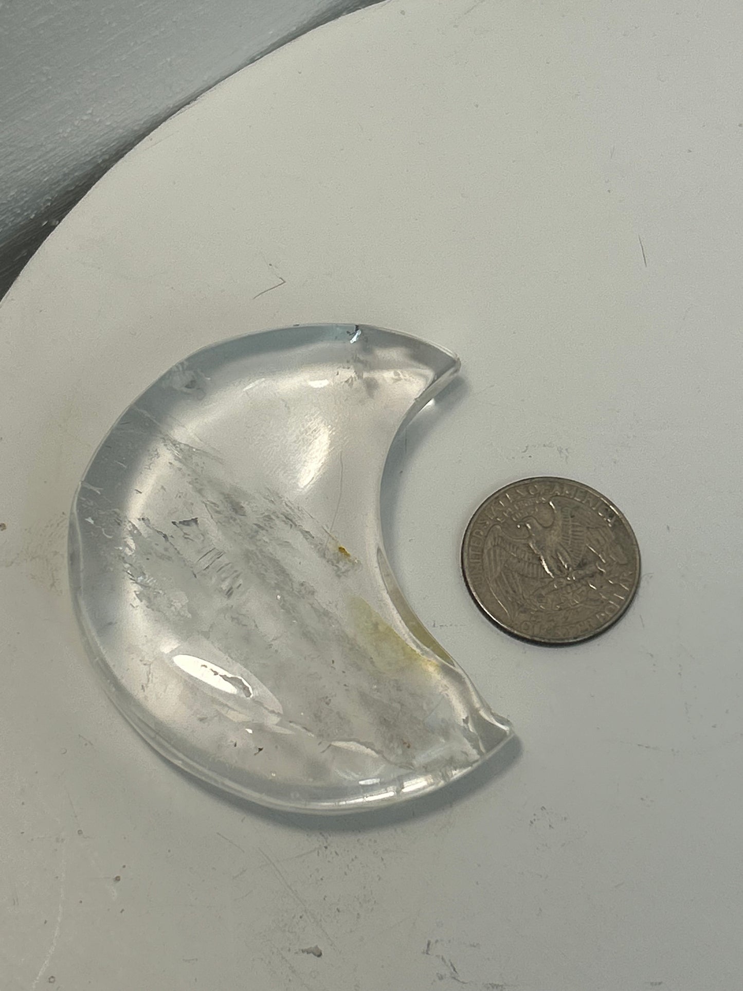 CLEAR QUARTZ MOON-Clarity, Amplification, Intuition