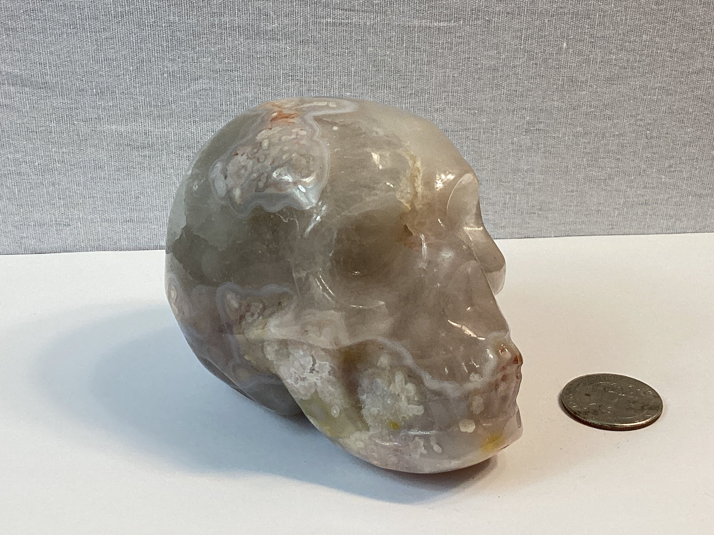 FLOWER AGATE SKULL-growth, manifestation, transformation