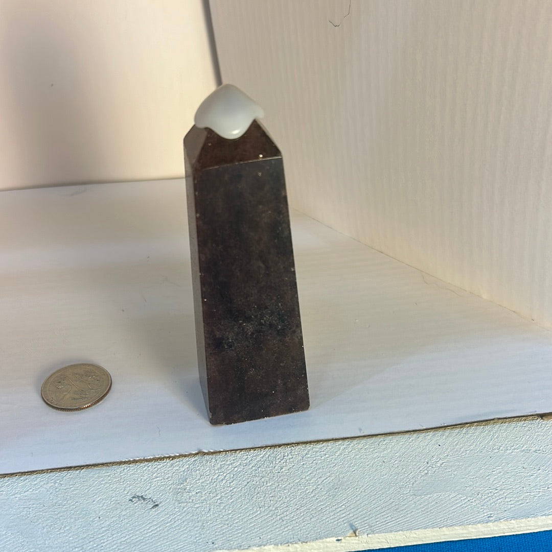 PURPLE MICA TOWER-Spiritual Protection, Intuition, and Clarity