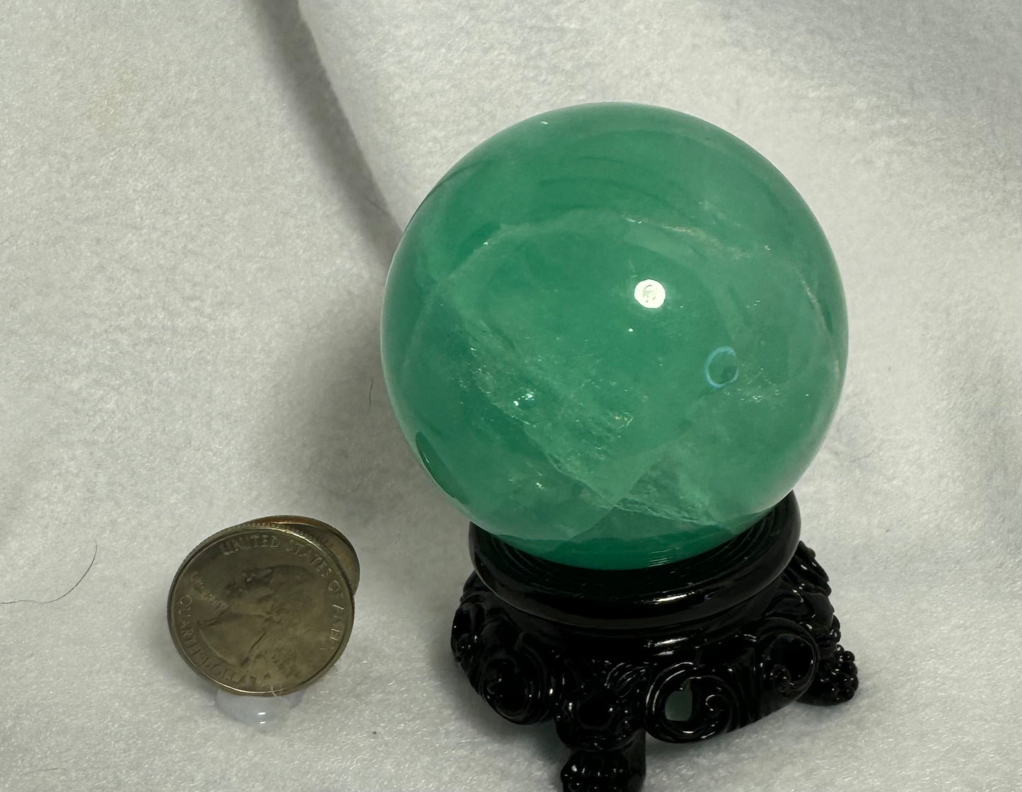 FLUORITE SPHERE-clarity, focus, spiritual expansion