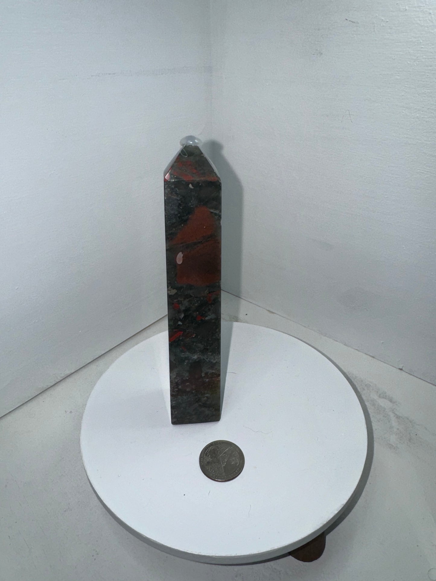AFRICAN BLOODSTONE TOWER-abundance courage, protection