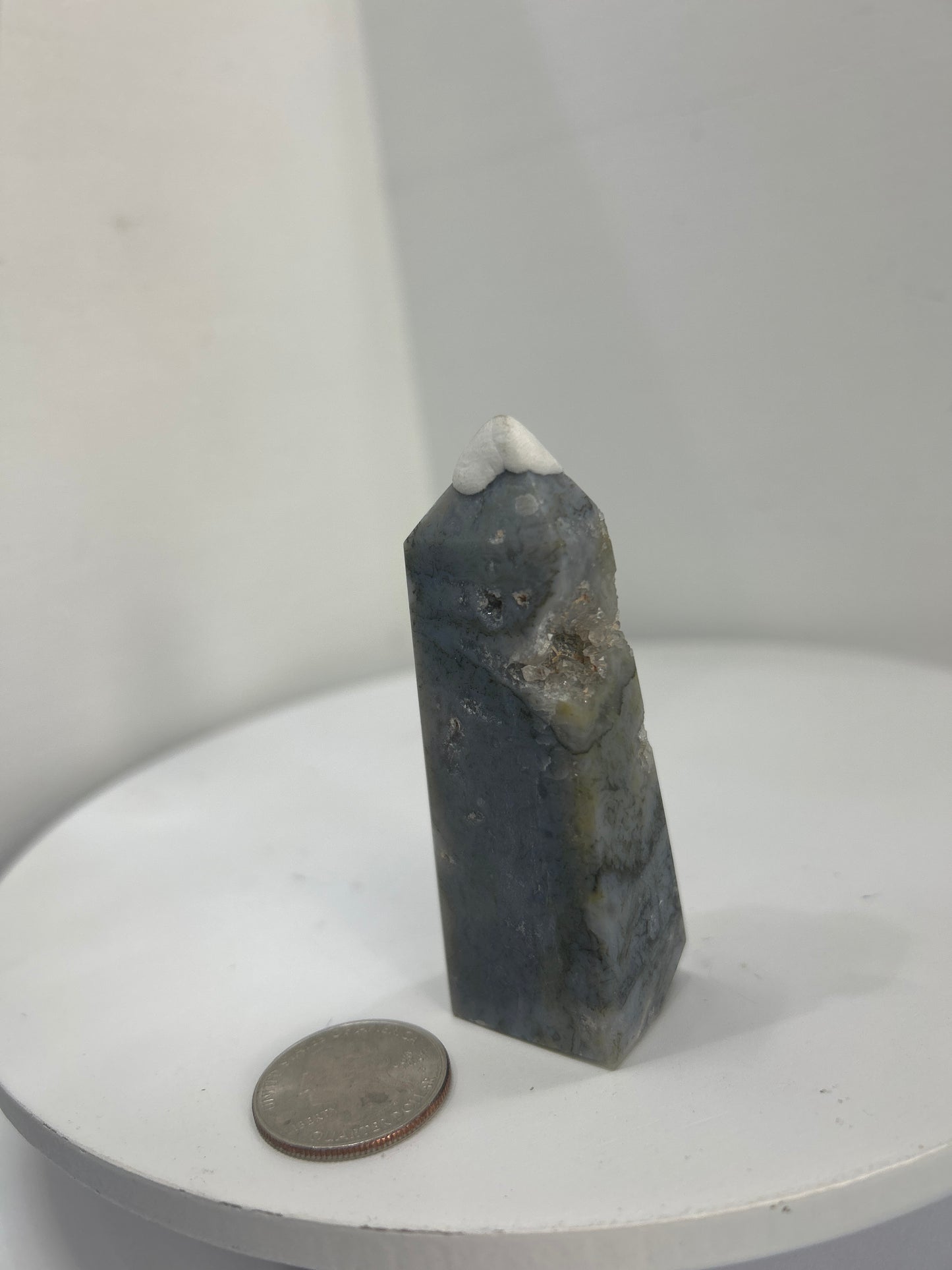 BLUE AND/OR BROWN MOSS AGATE TOWERS-Balance, Growth, Grounding