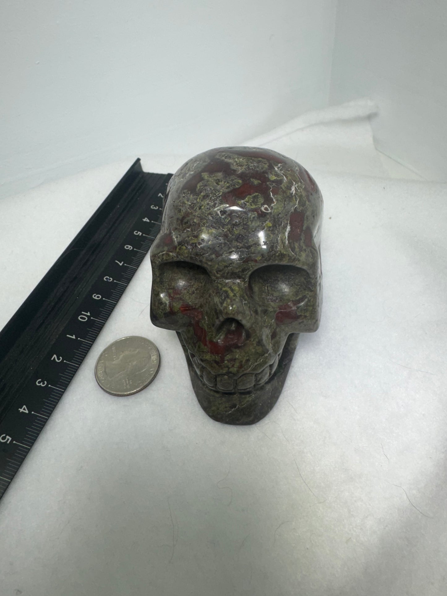 AFRICAN BLOODSTONE SKULL-abundance, protection, inner strenght