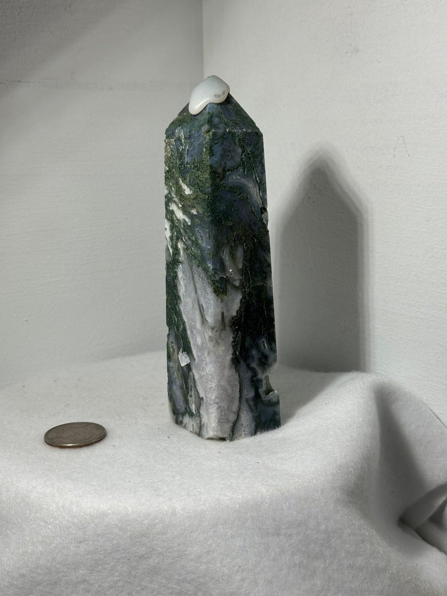 MOSS AGATE TOWER towers-abundance, growth, emotional healing