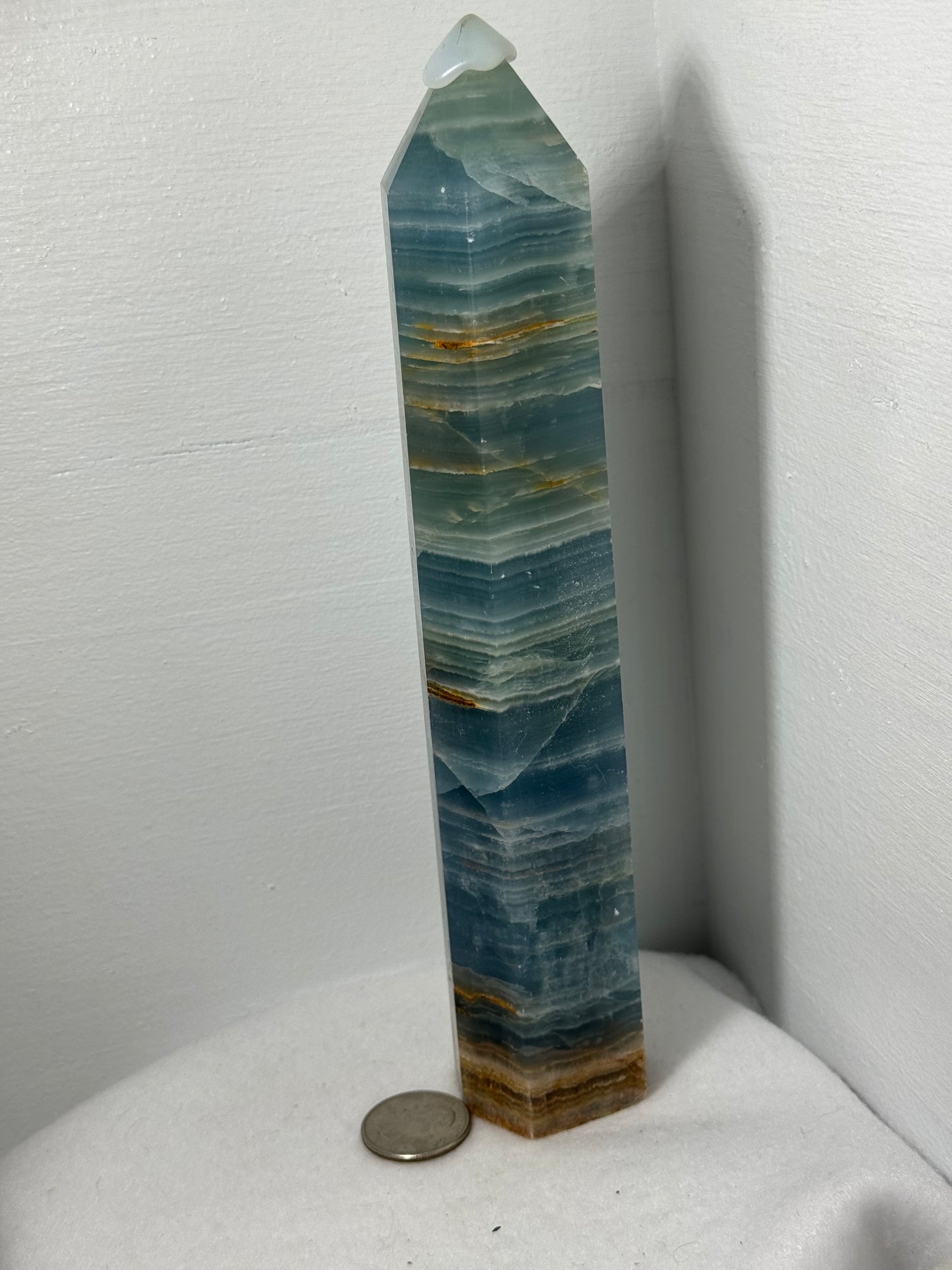 CARIBBEAN CALCITE TOWER-relaxation, emotional healing, enhanced communication