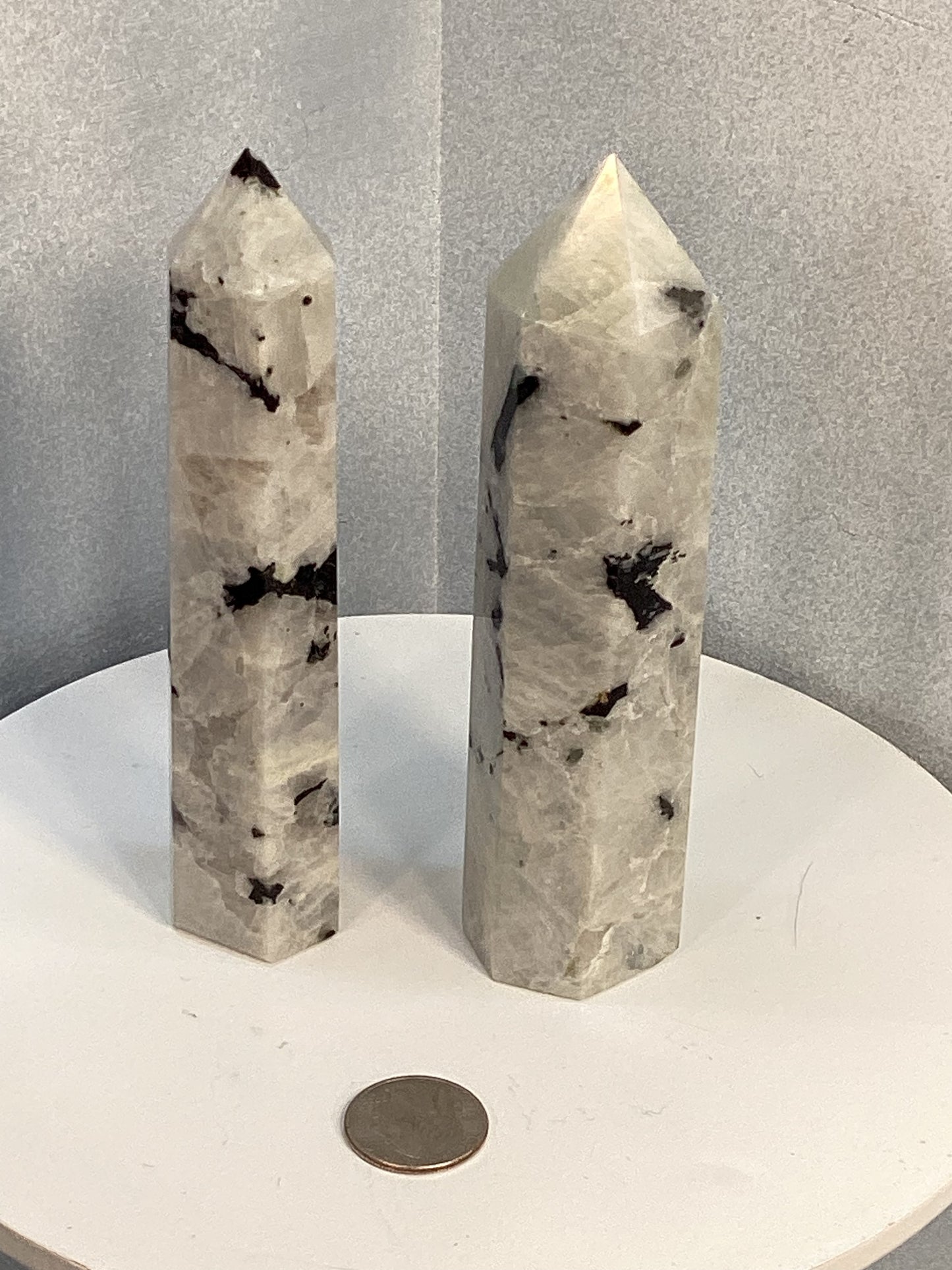 RAINBOW MOONSTONE TOWER-Intuition, Balance, and Divine Feminine Energy