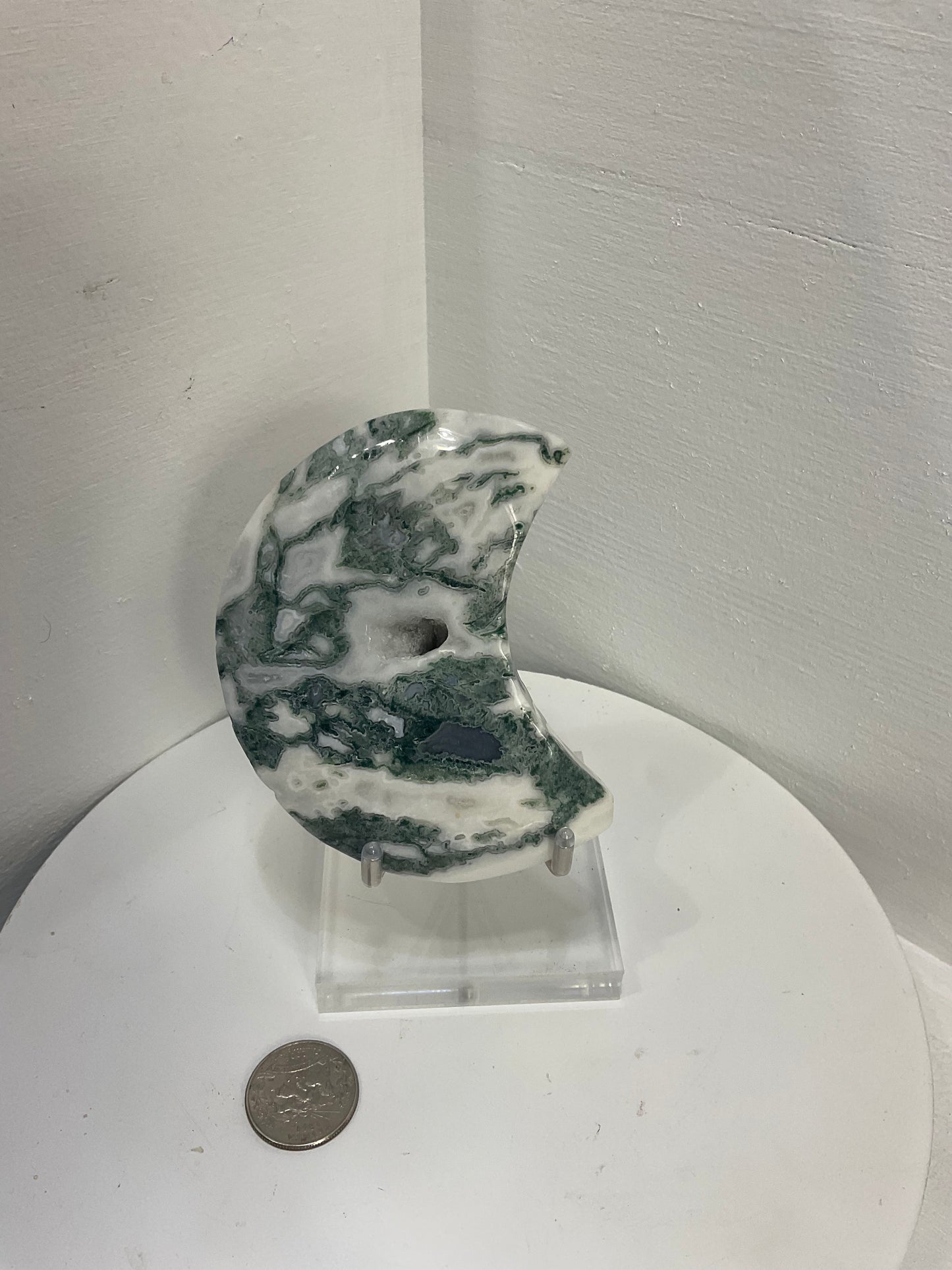 MOSS AGATE MOONS-Growth, Balance, Connection to Nature