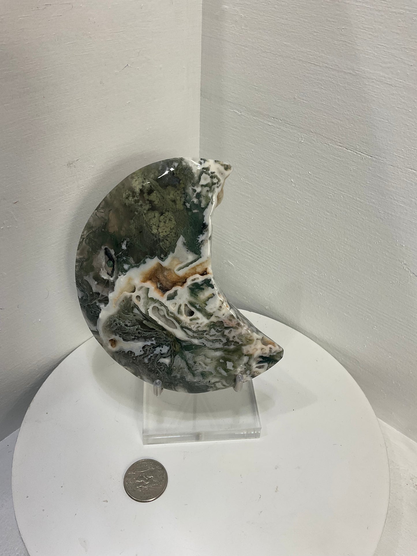 MOSS AGATE MOONS-Growth, Balance, Connection to Nature