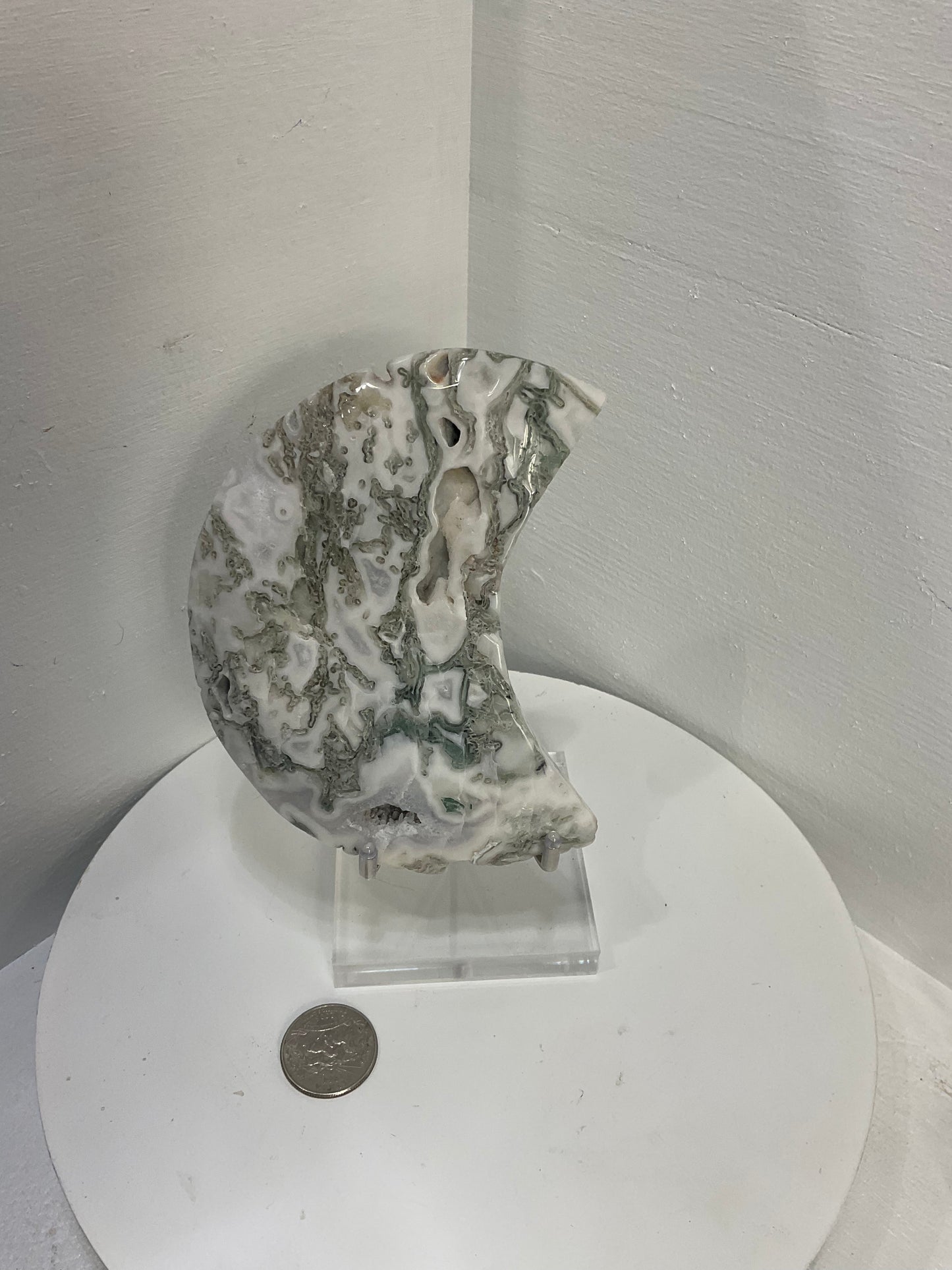 MOSS AGATE MOONS-Growth, Balance, Connection to Nature