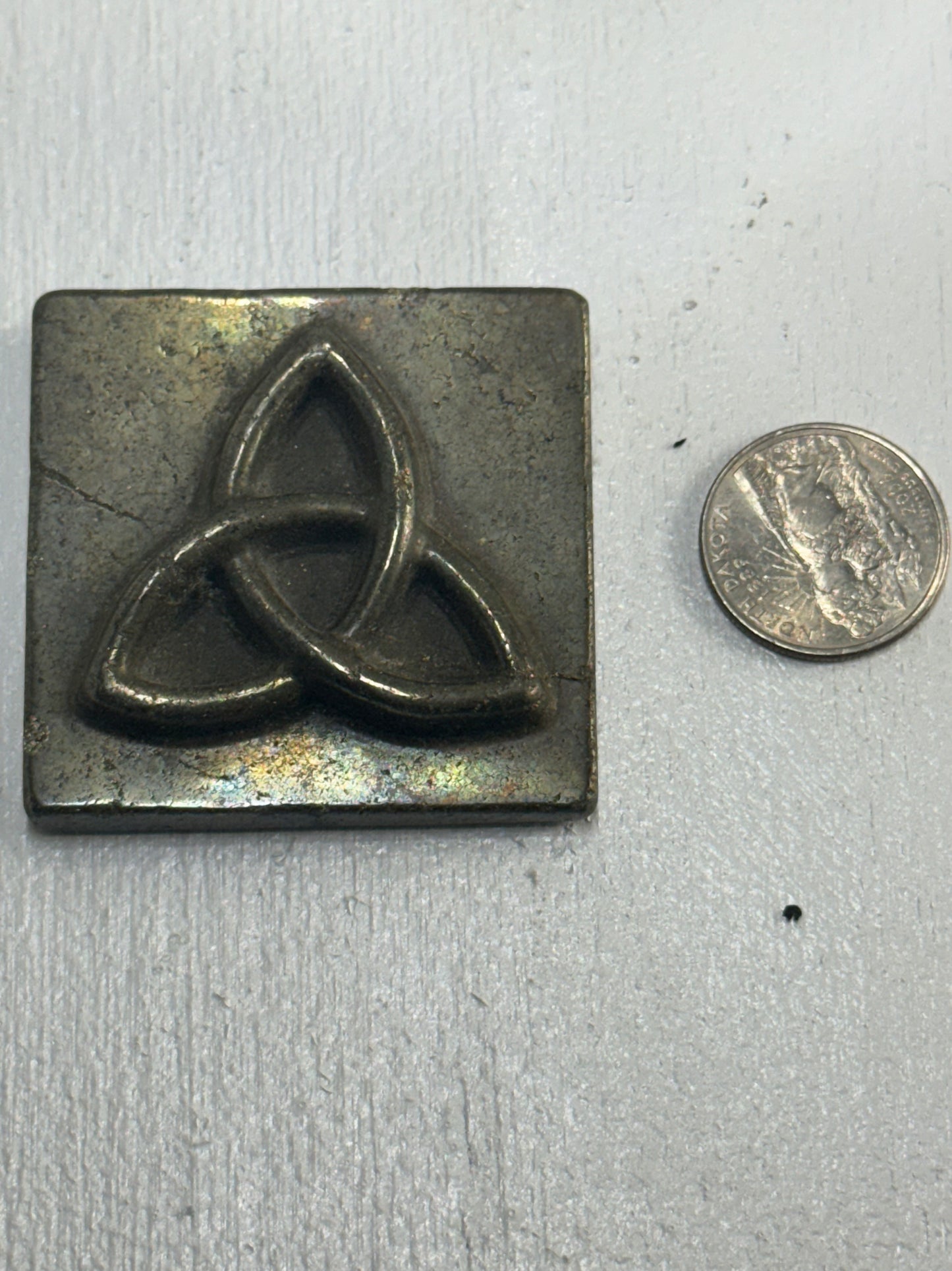 PYRITE CARVED PLATES-Abundance, Protection, Vitality