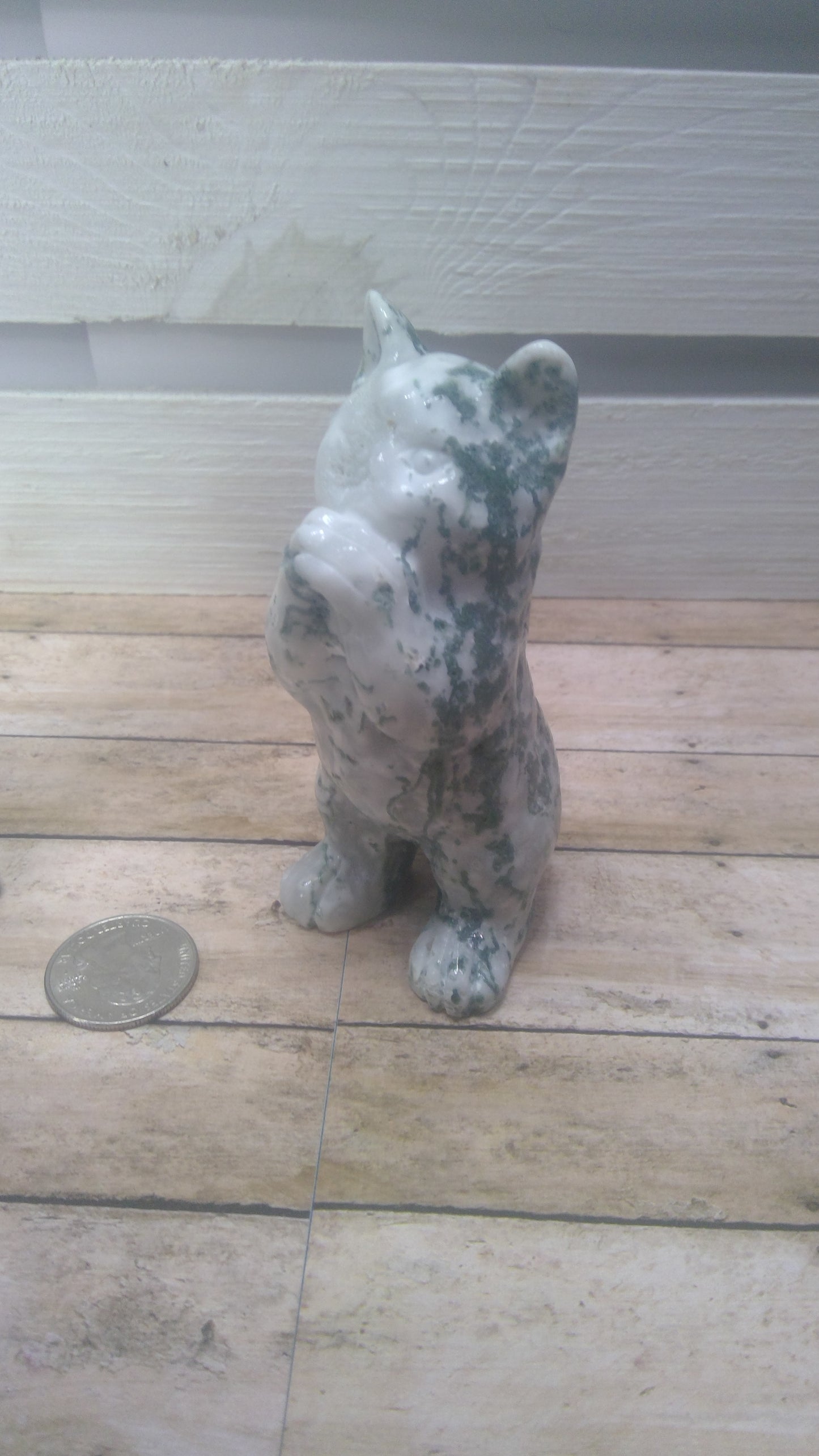 MOSS AGATE CAT -Intuition, Growth, Connection to Nature