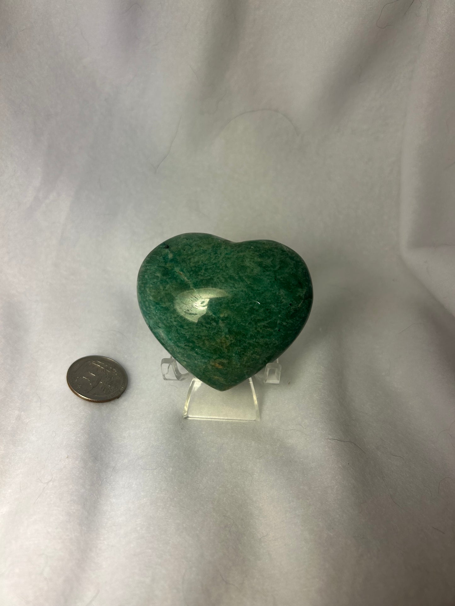 AMAZONITE HEART-luck, love, adventure