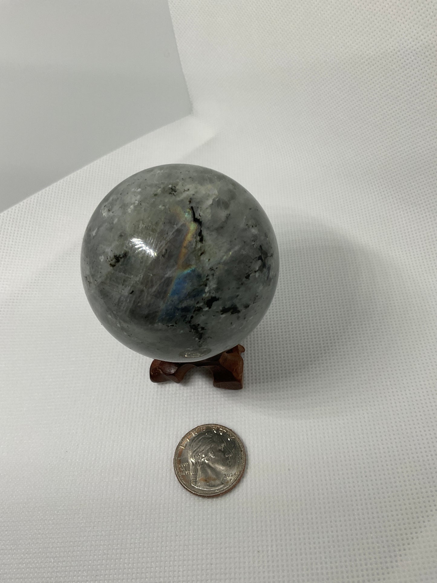 LABRADORITE SPHERE-intuition, protection, and spiritual awakening