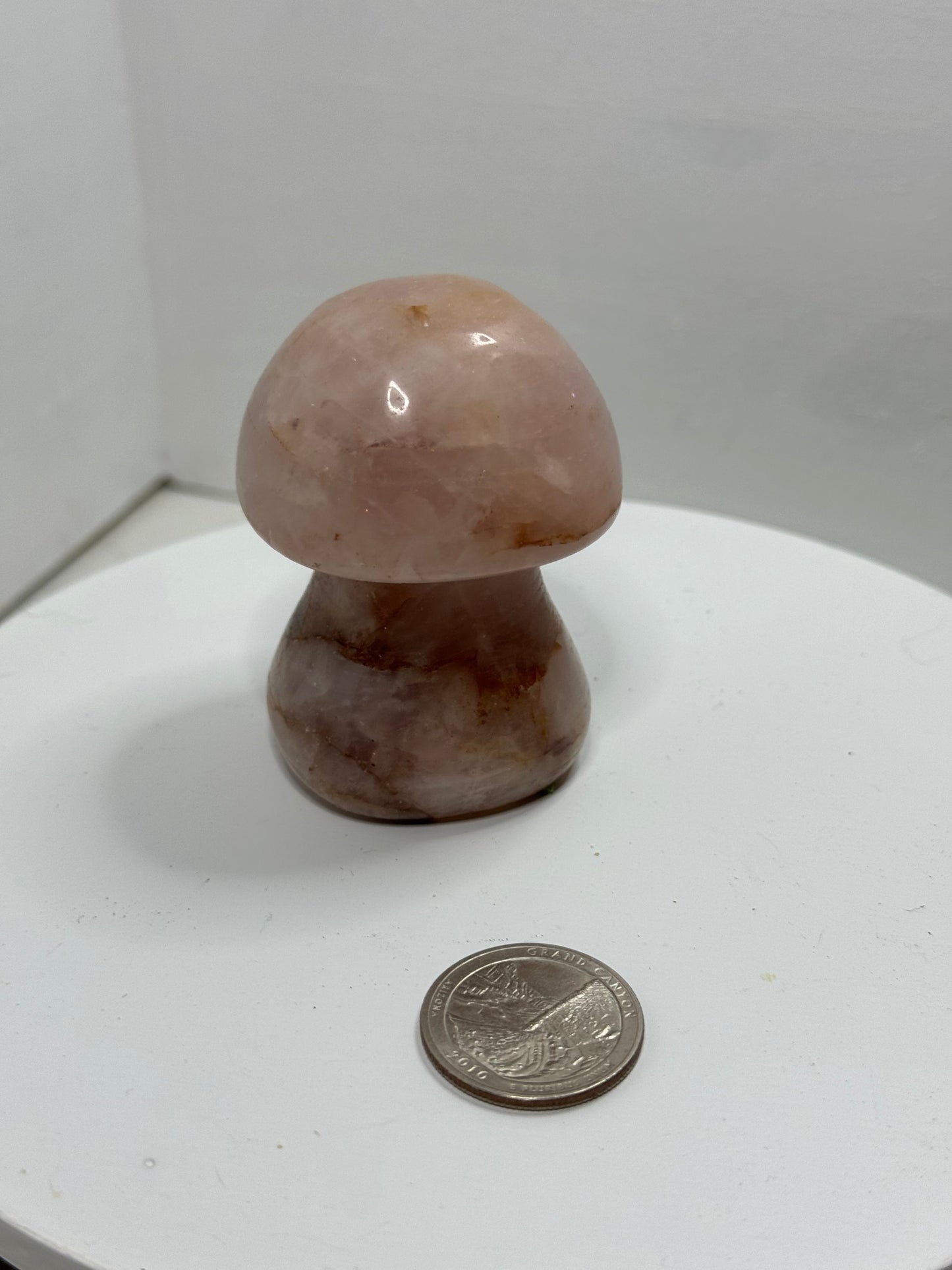 ROSE QUARTZ MUSHROOM- love, compassion, harmony