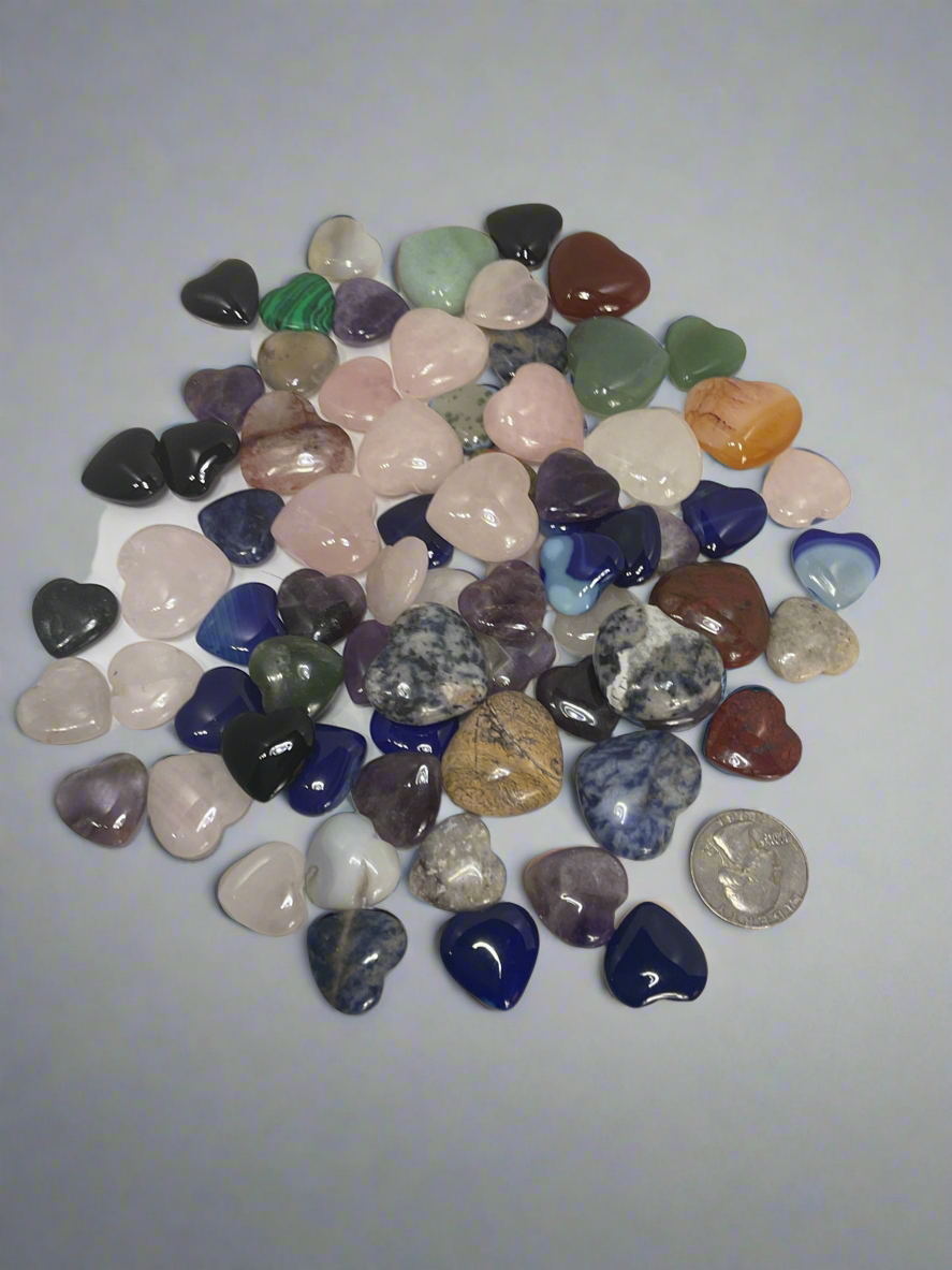 Mini hearts (different materials) $2