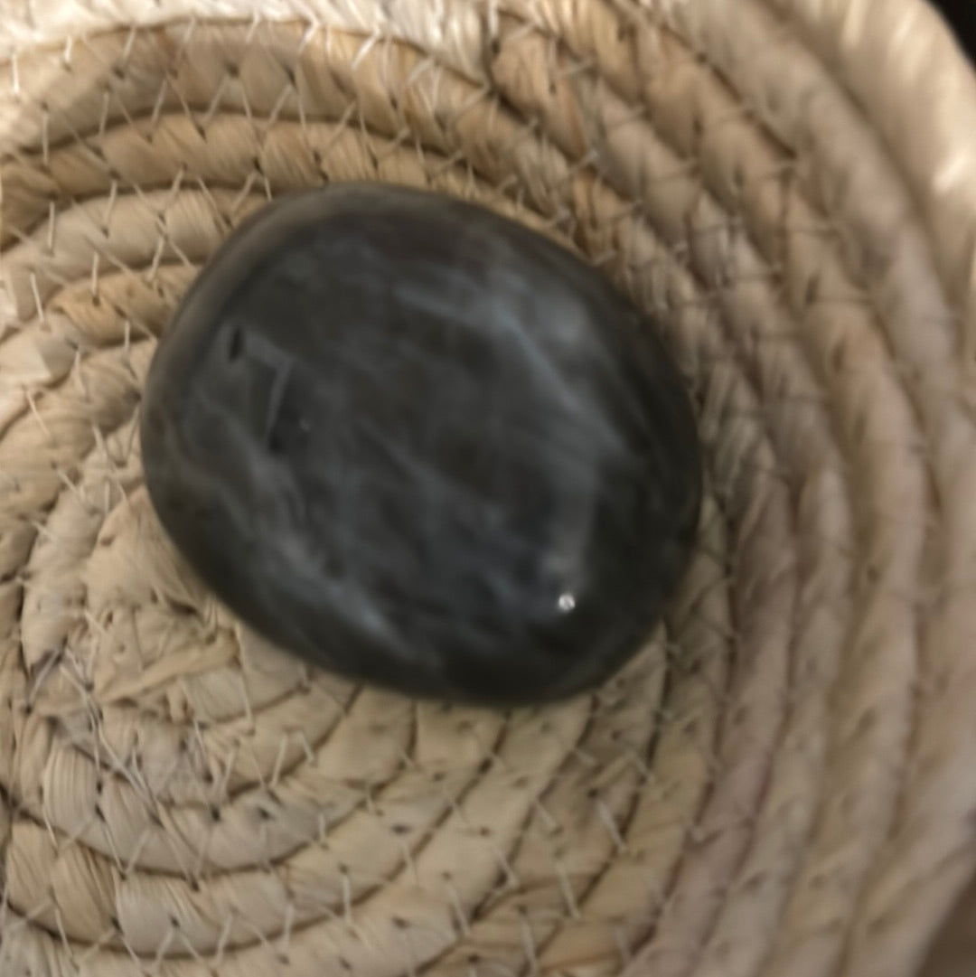 LABRADORITE PALM STONE-intuition, protection, and spiritual awakening