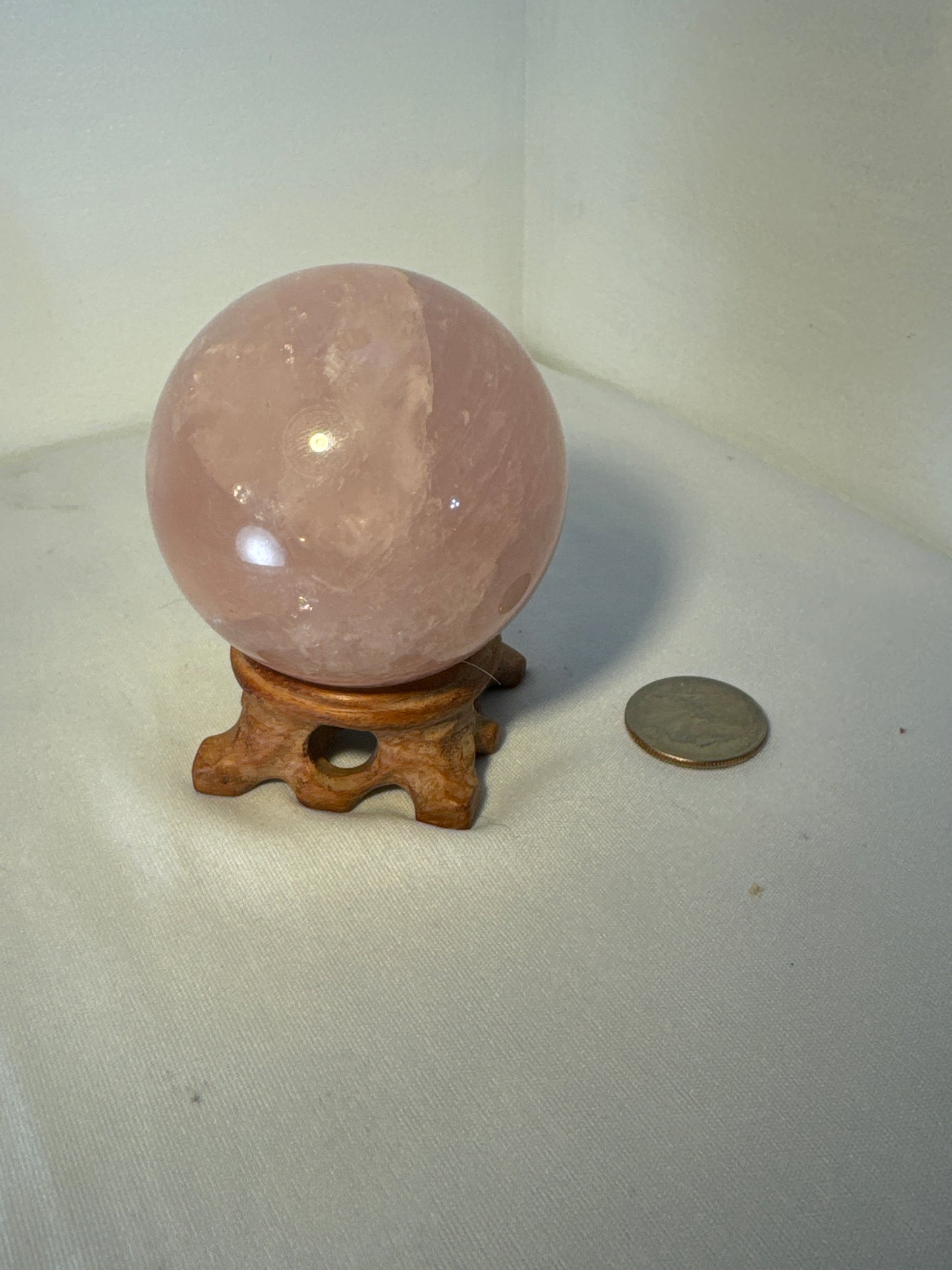ROSE QUARTZ SPHERE-love, compassion, harmony