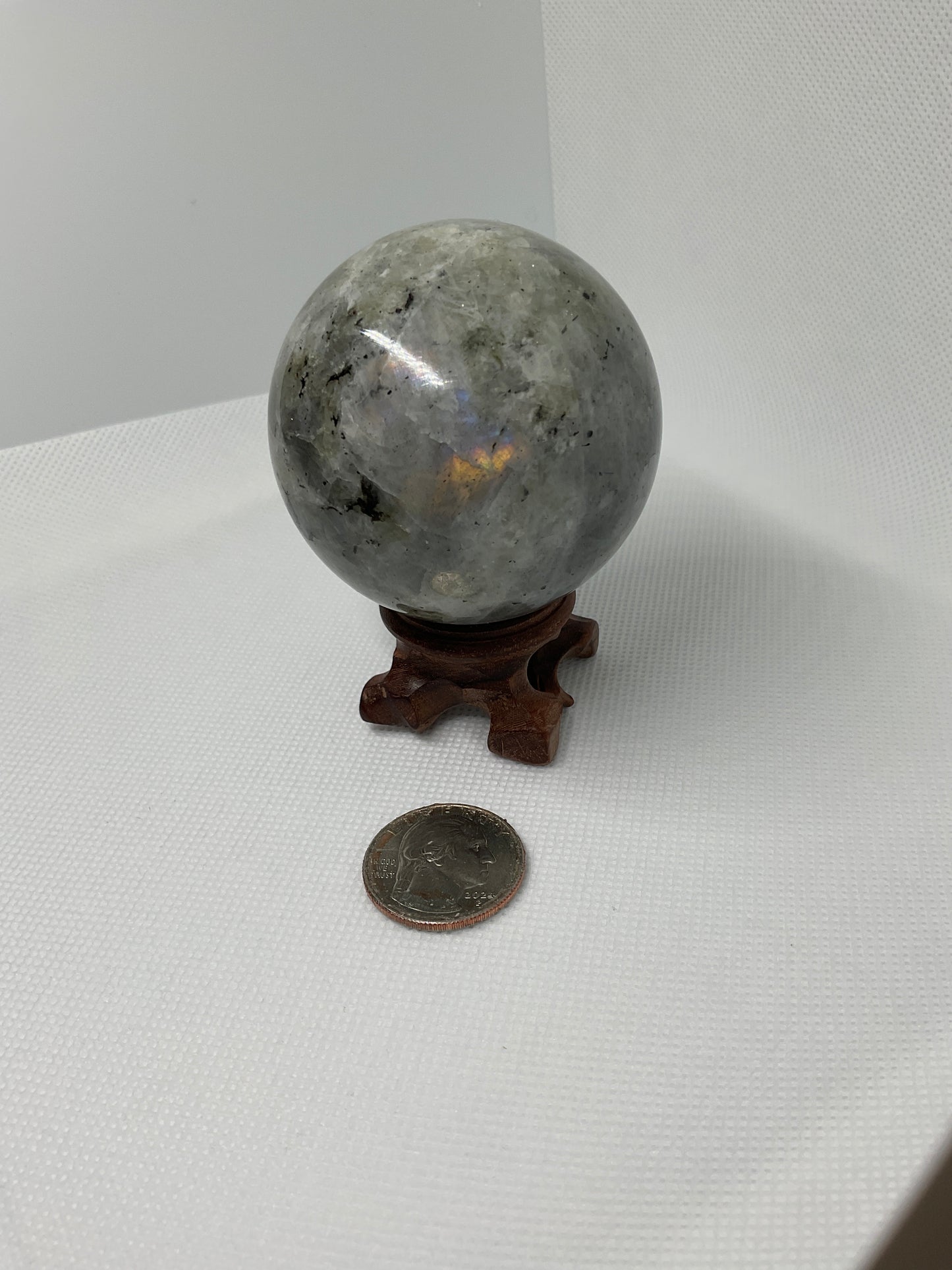 LABRADORITE SPHERE-intuition, protection, and spiritual awakening